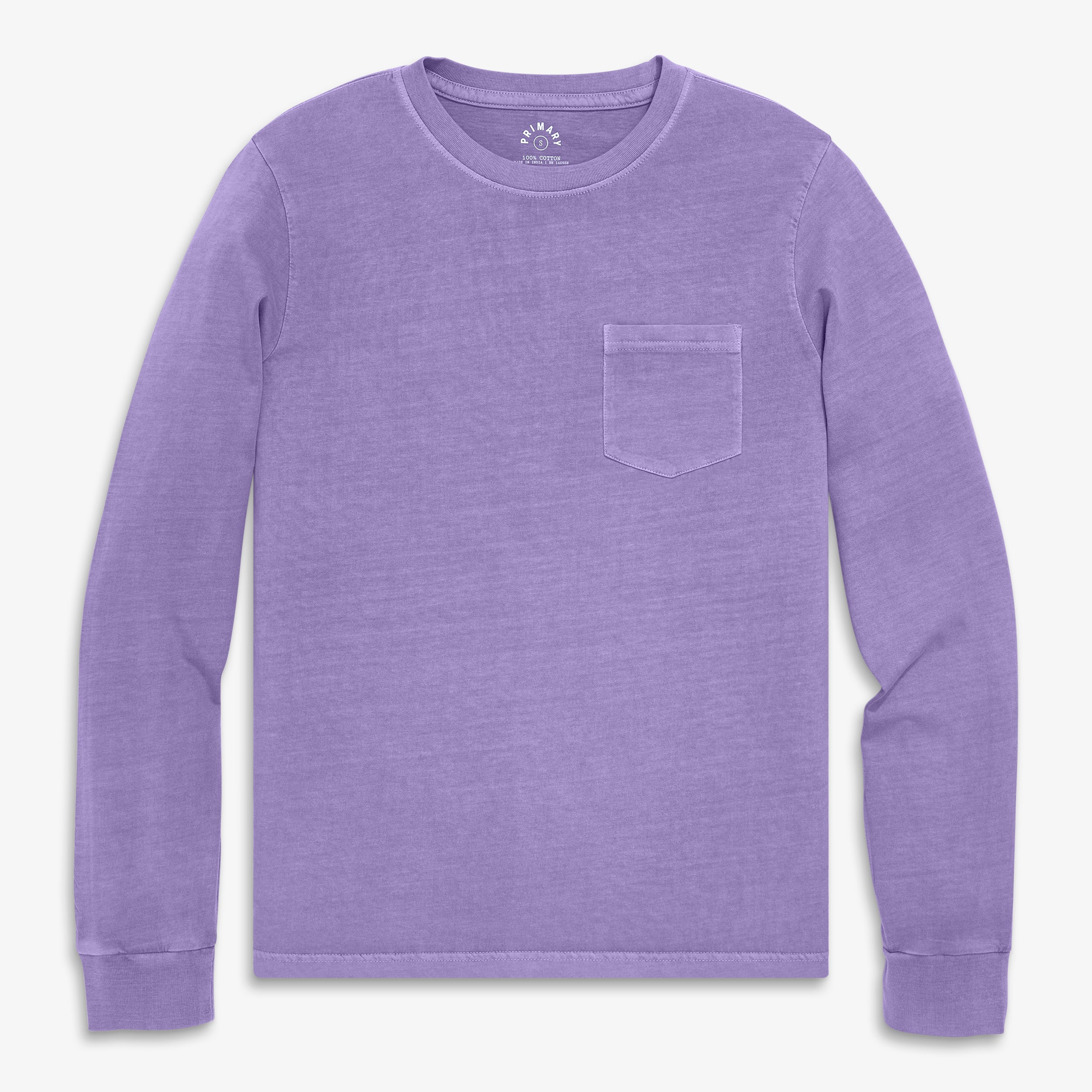 Adult long sleeve garment dyed pocket tee (unisex fit) - Image 3