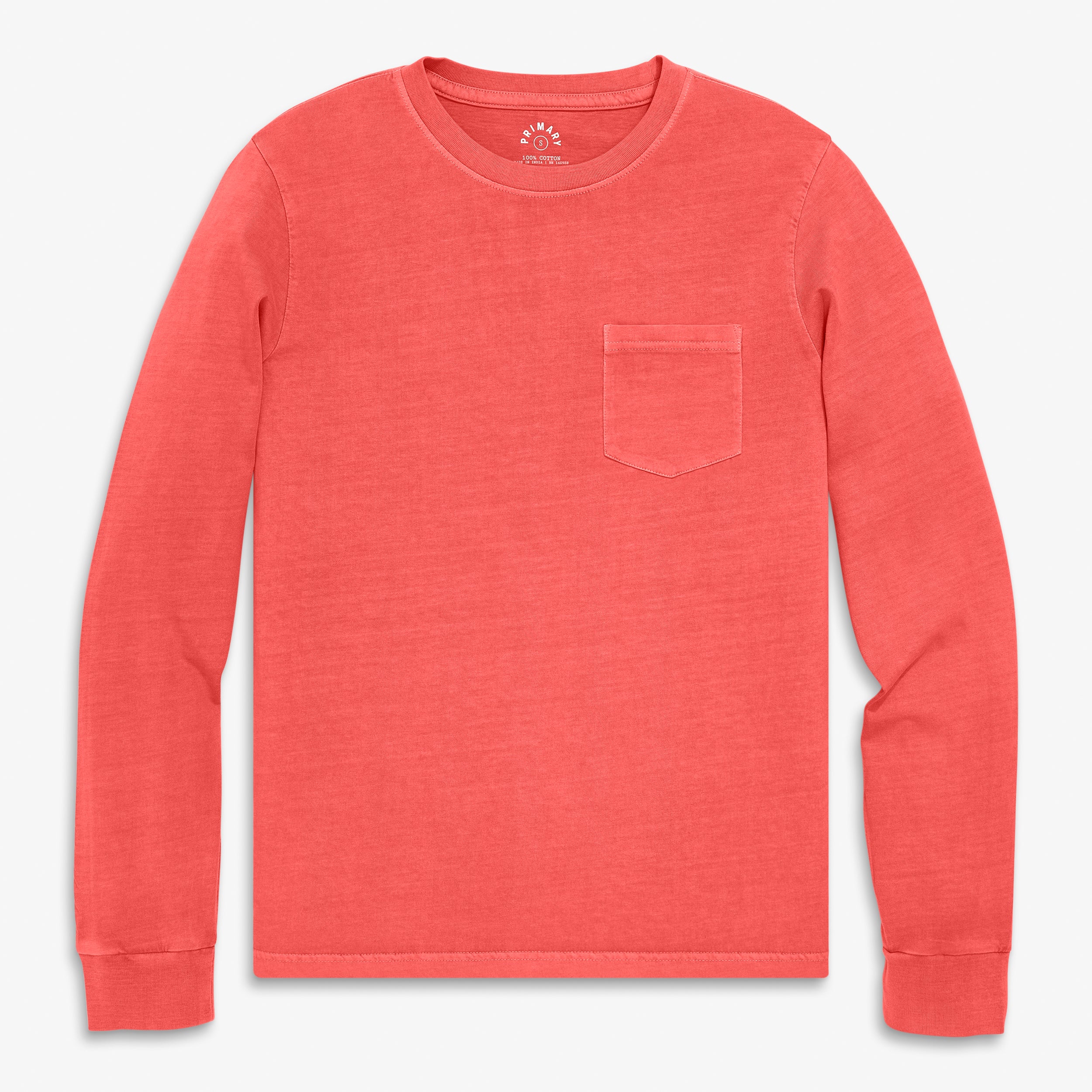 Adult long sleeve garment dyed pocket tee (unisex fit) - Image 5
