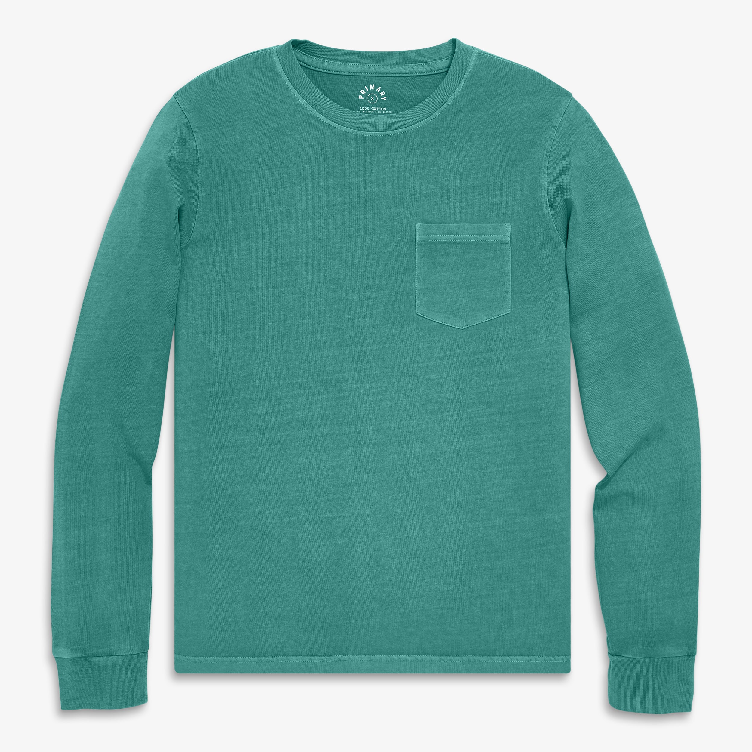Adult long sleeve garment dyed pocket tee (unisex fit) - Image 6
