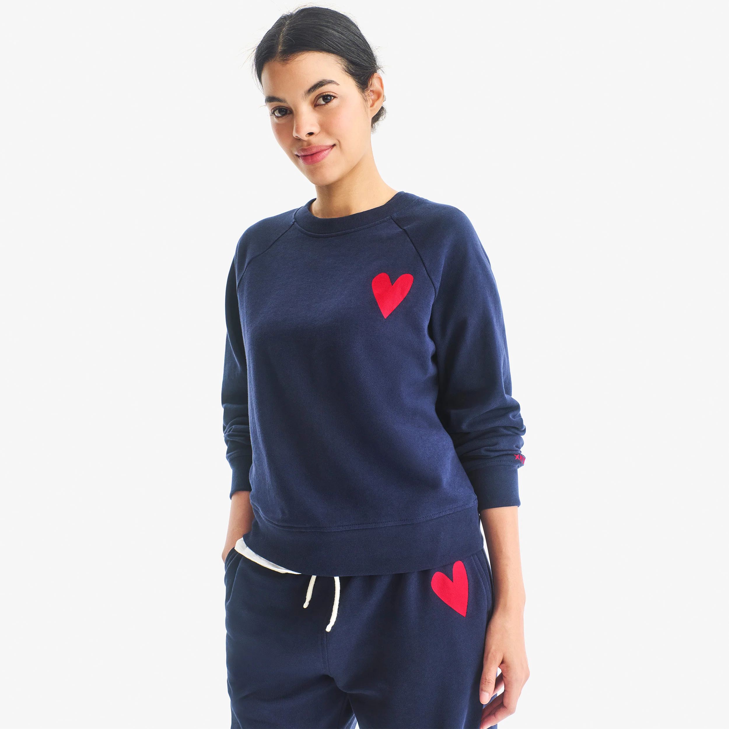 Adult heart crop sweatshirt (women's fit)