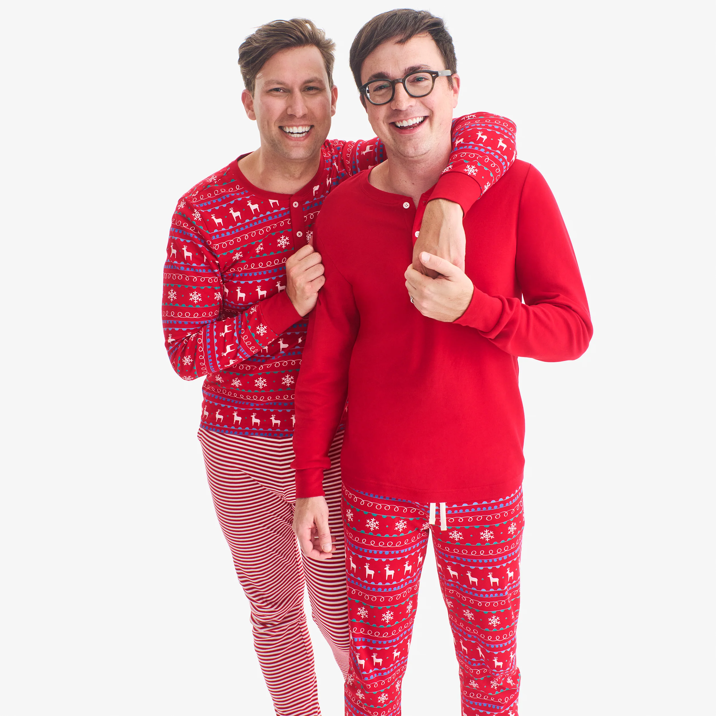 Adult organic PJ pant in reindeer fair isle (unisex fit) - Image 3
