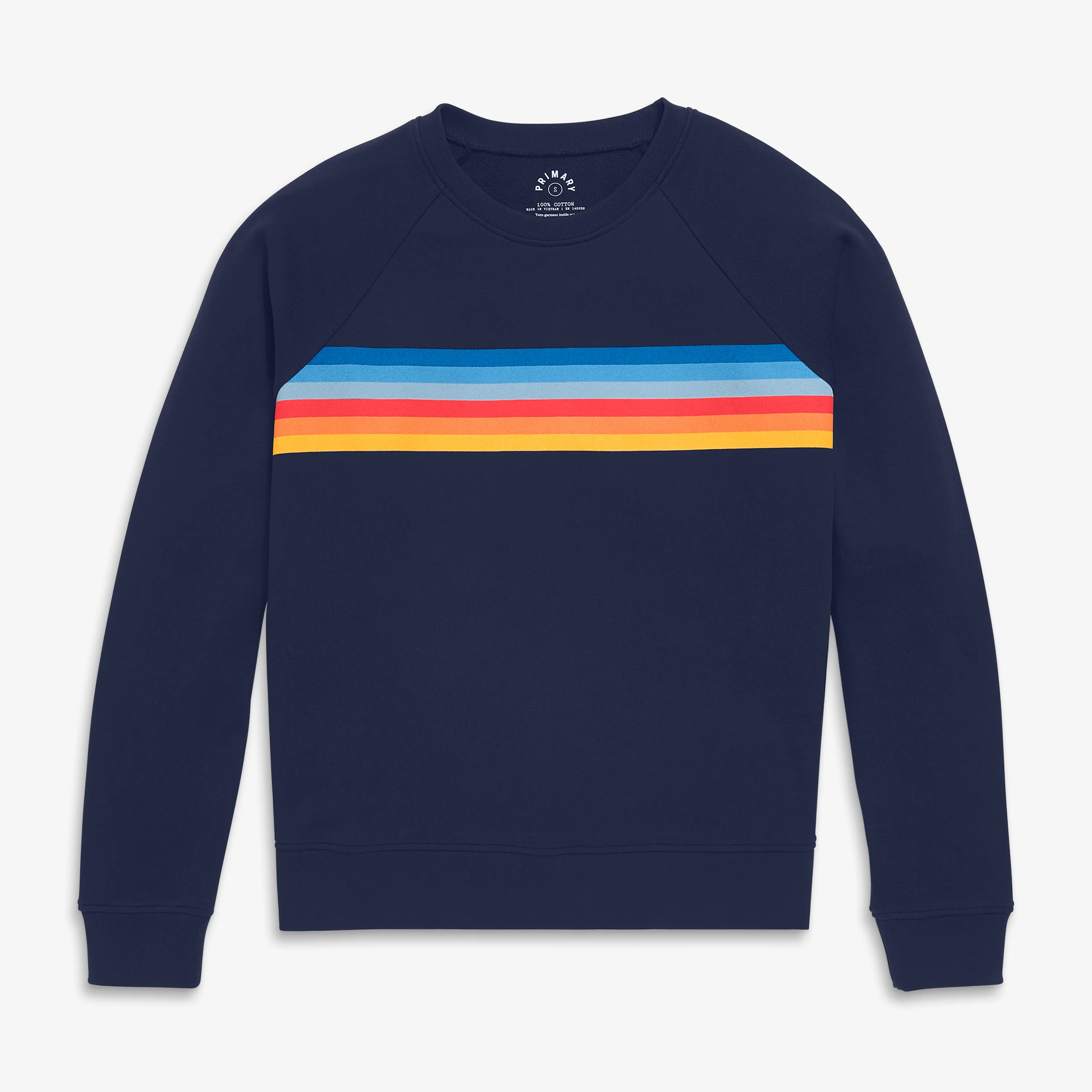 Adult 24/7 crop banner stripe sweatshirt (women's fit) - Image 3