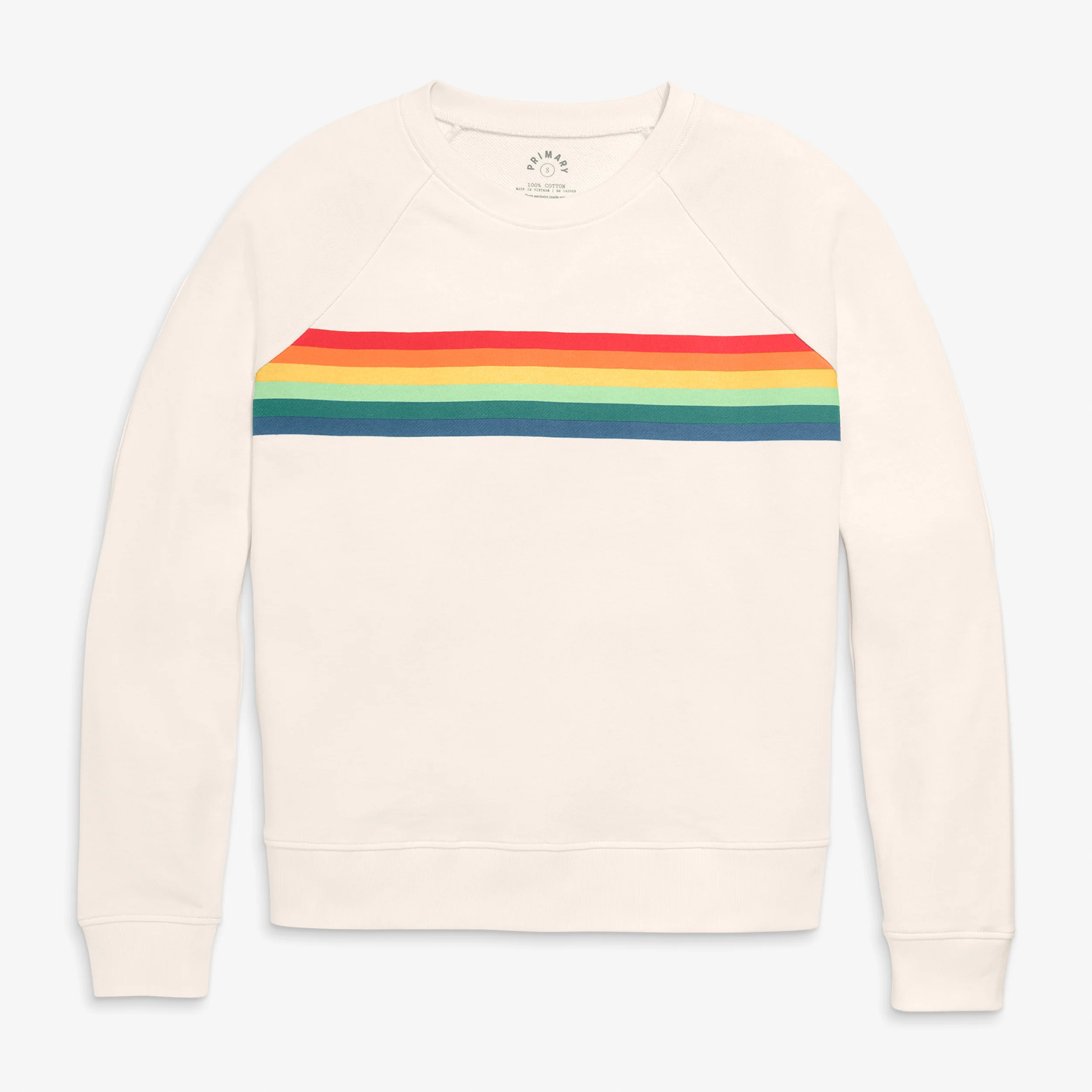 Adult 24/7 crop banner stripe sweatshirt (women's fit) - Image 4