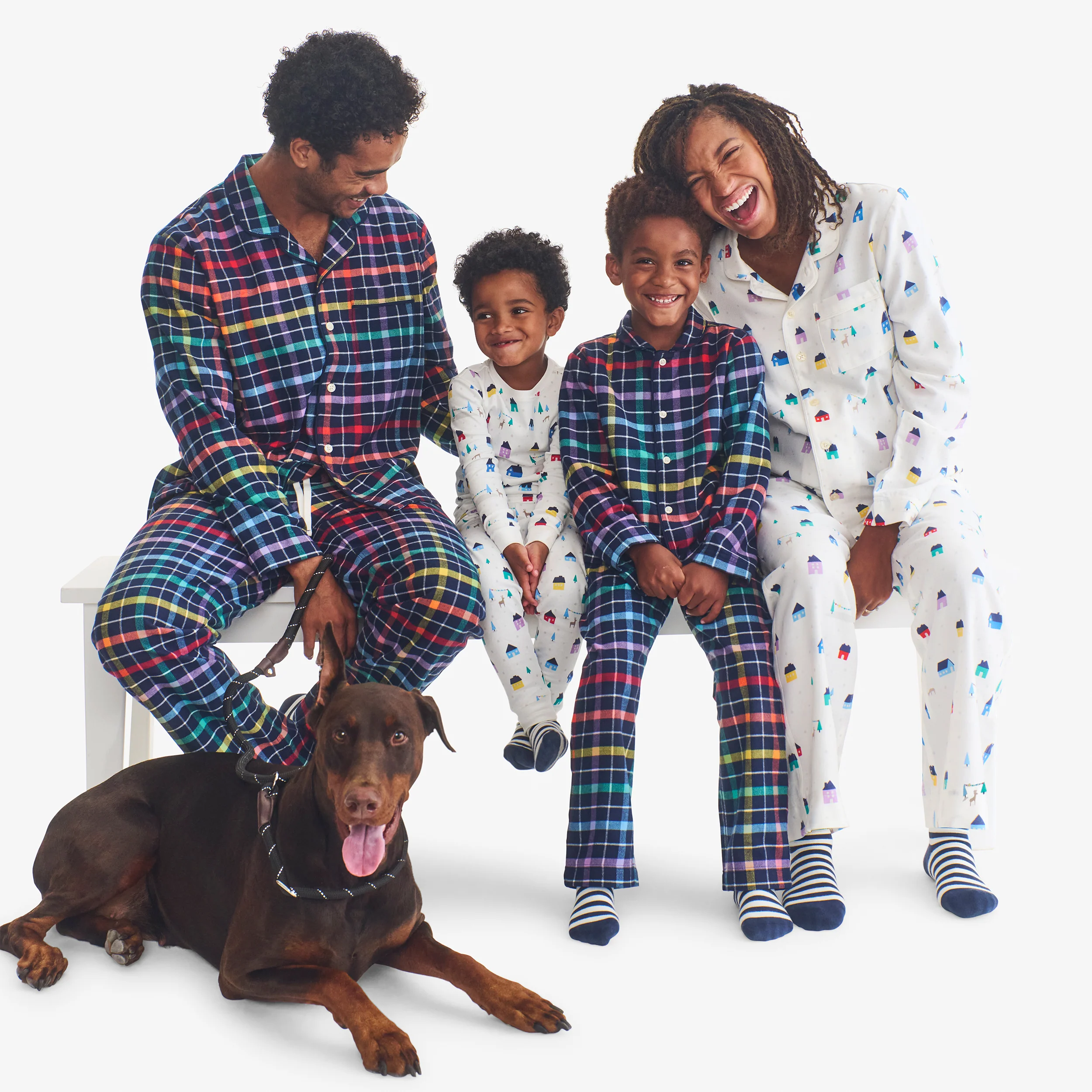 Adult flannel PJ pant in rainbow plaid (unisex fit) - Image 3