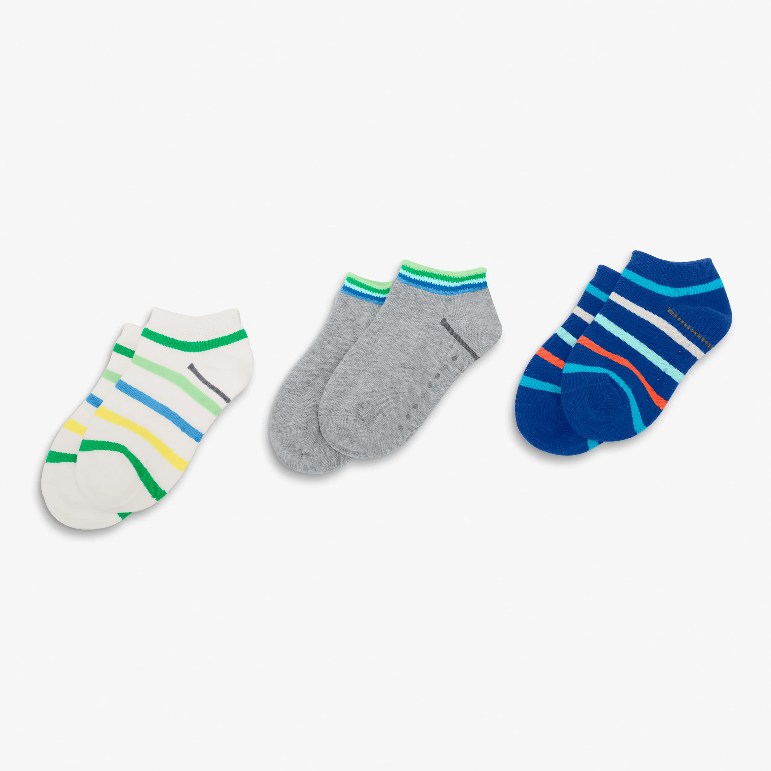 Kids ankle sock 3-pack in stripes mix