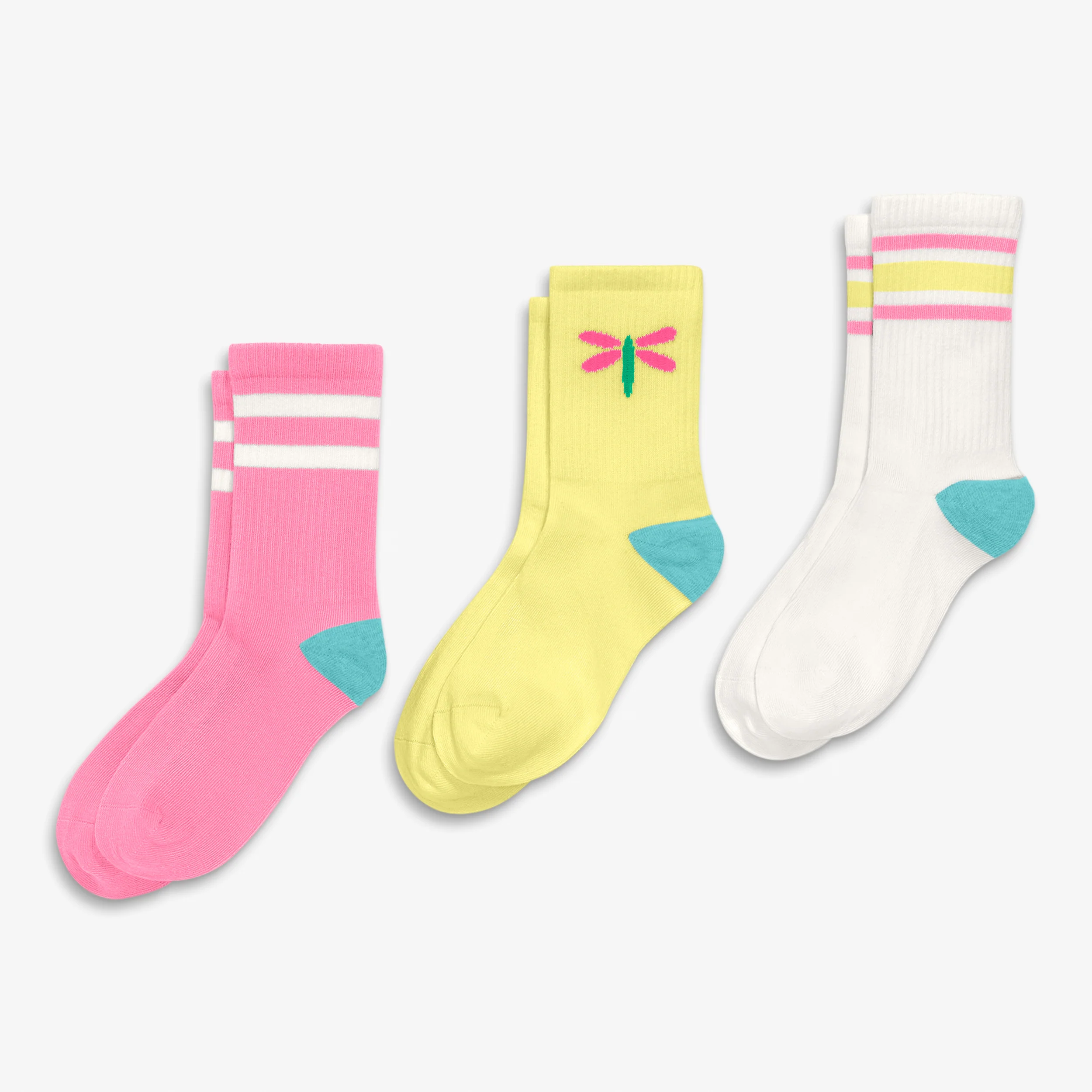 Kids athletic sock in dragonfly mix