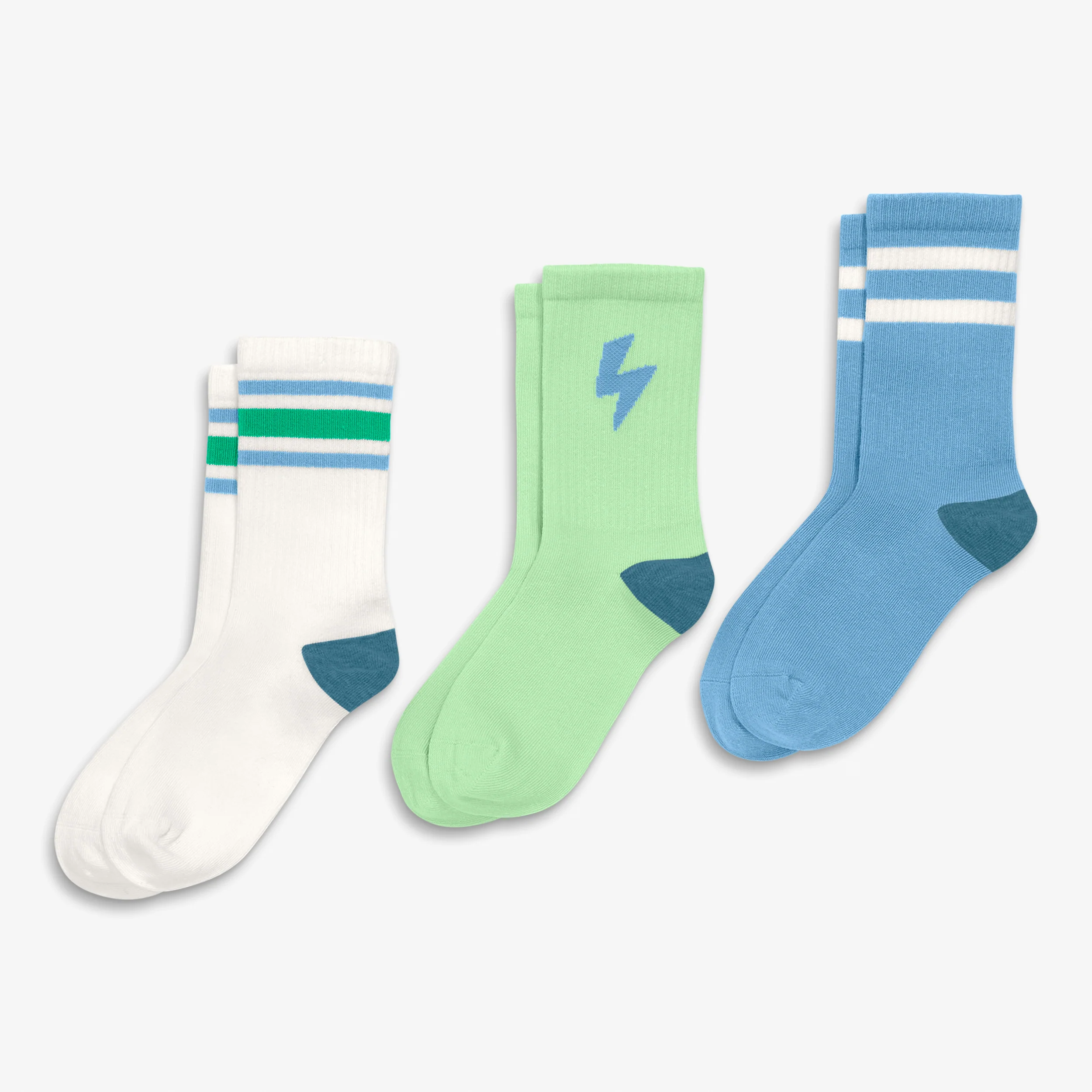 Kids athletic sock in bolt mix - Image 2