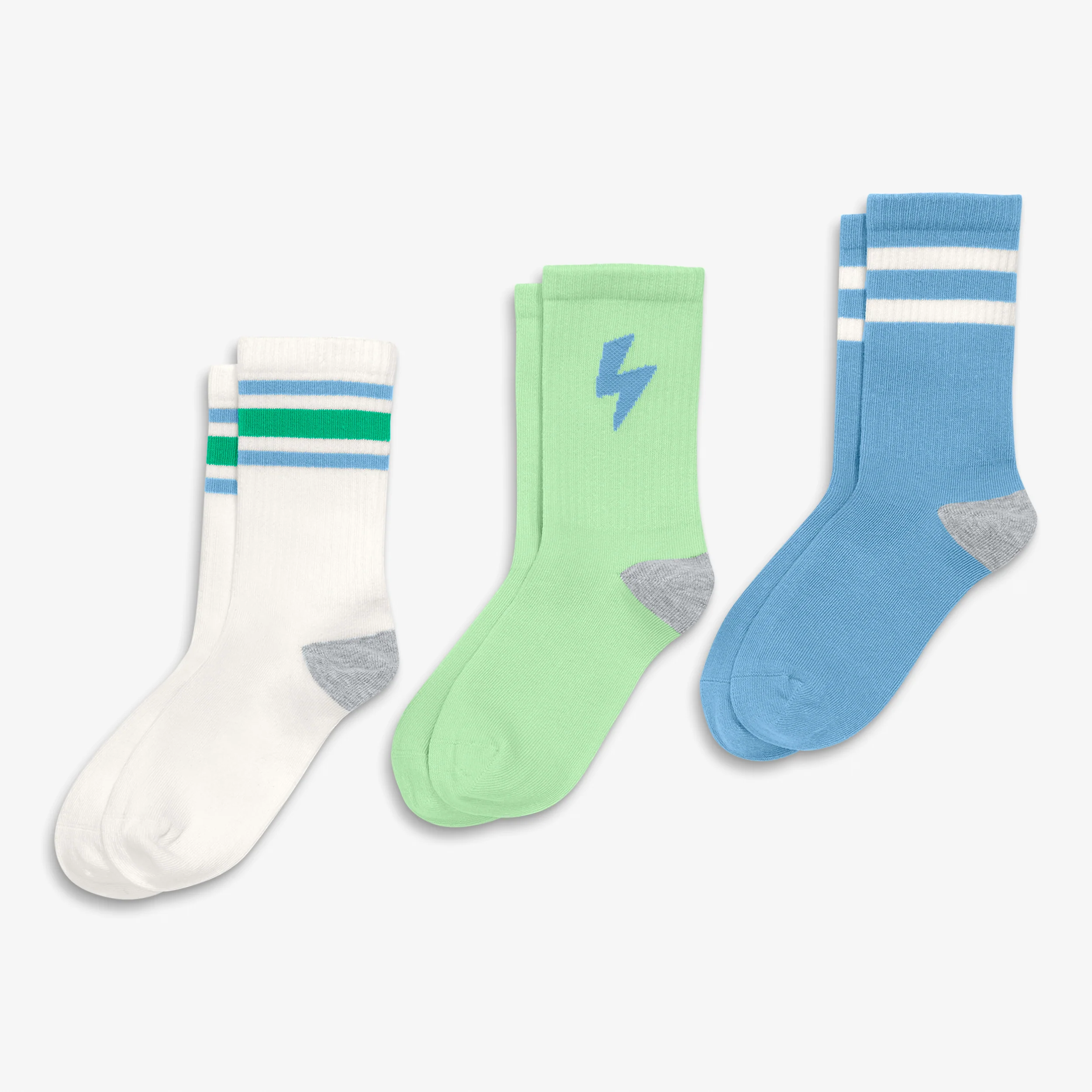 Kids athletic sock in bolt mix - Image 3