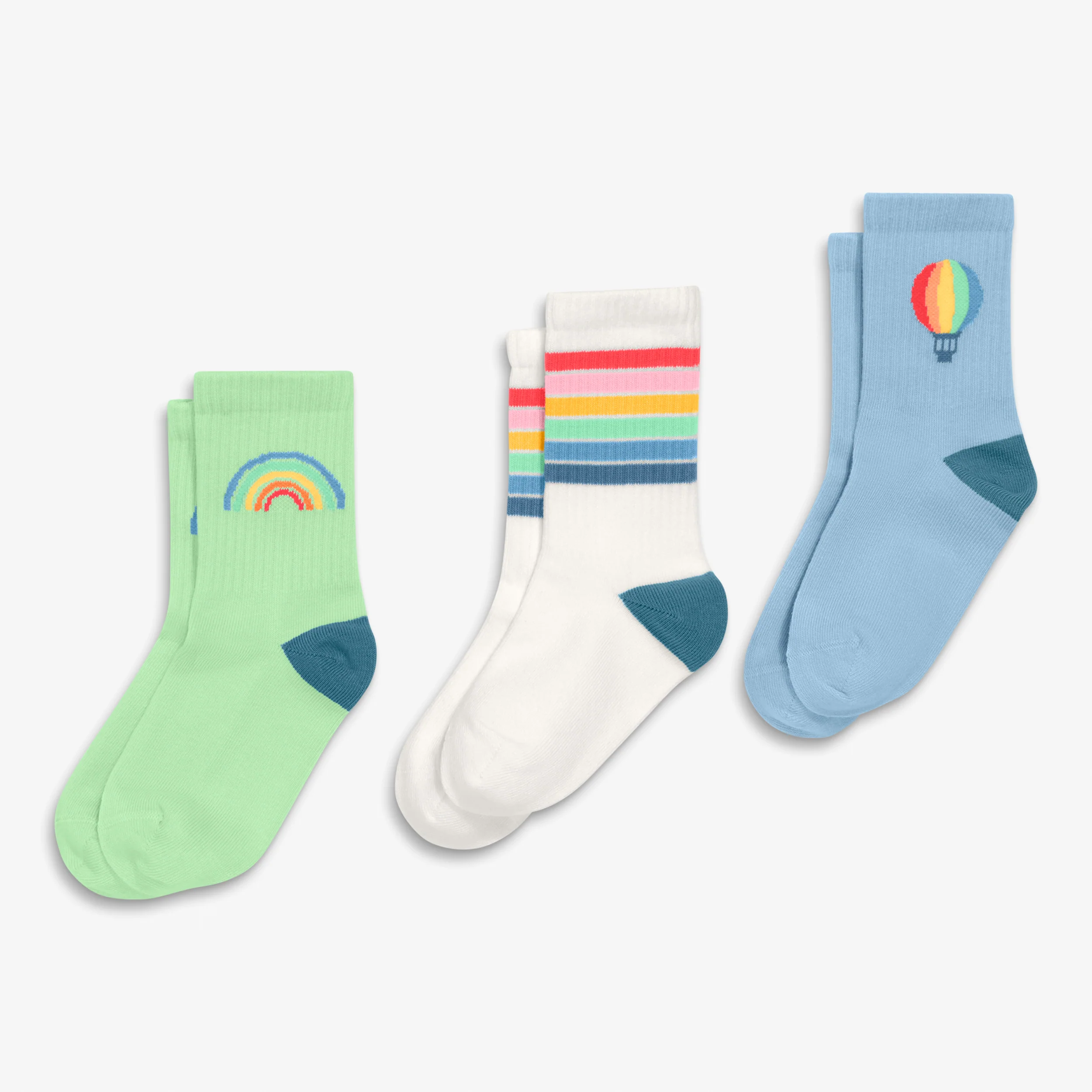 Kids athletic sock in hot air balloon mix - Image 2