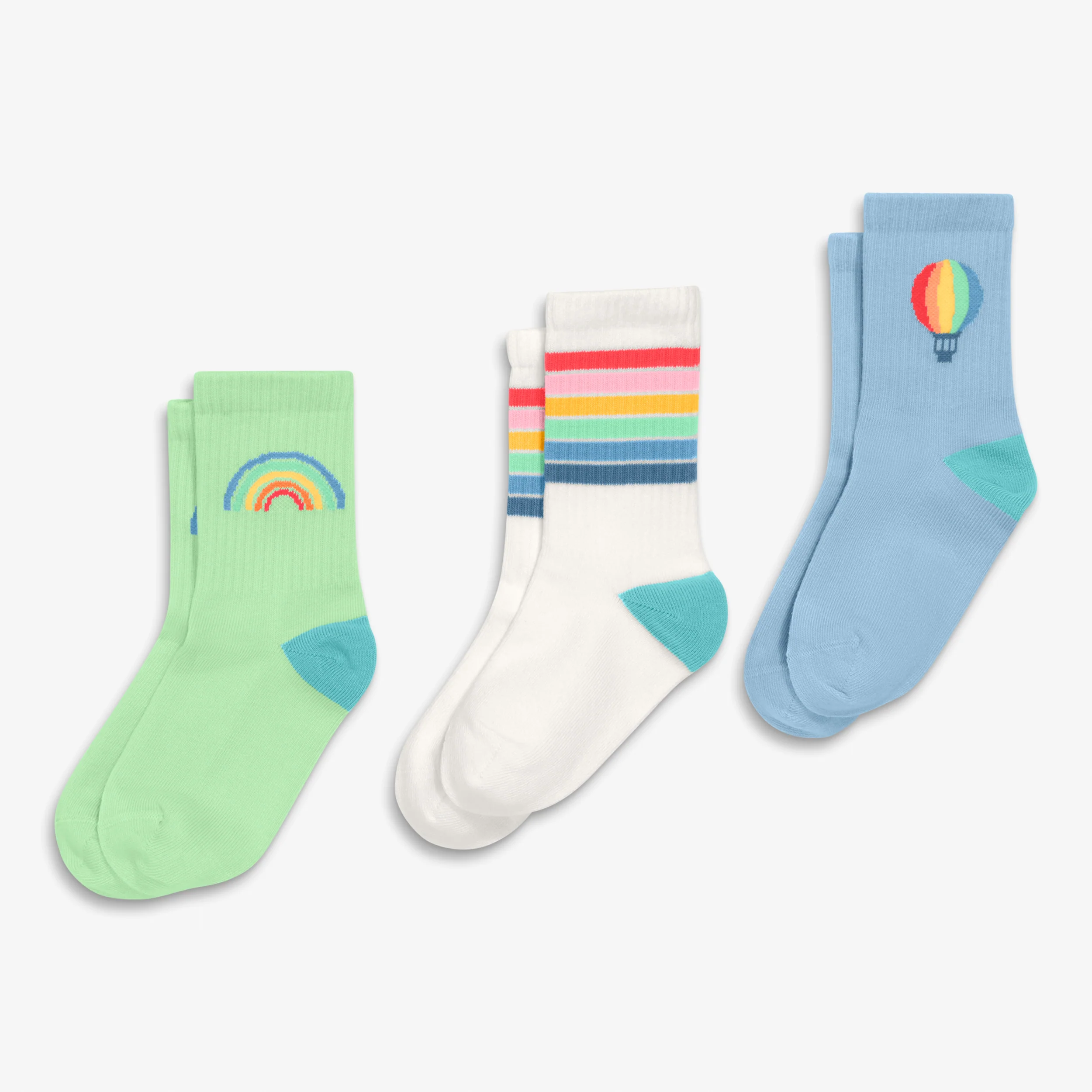 Kids athletic sock in hot air balloon mix - Image 3