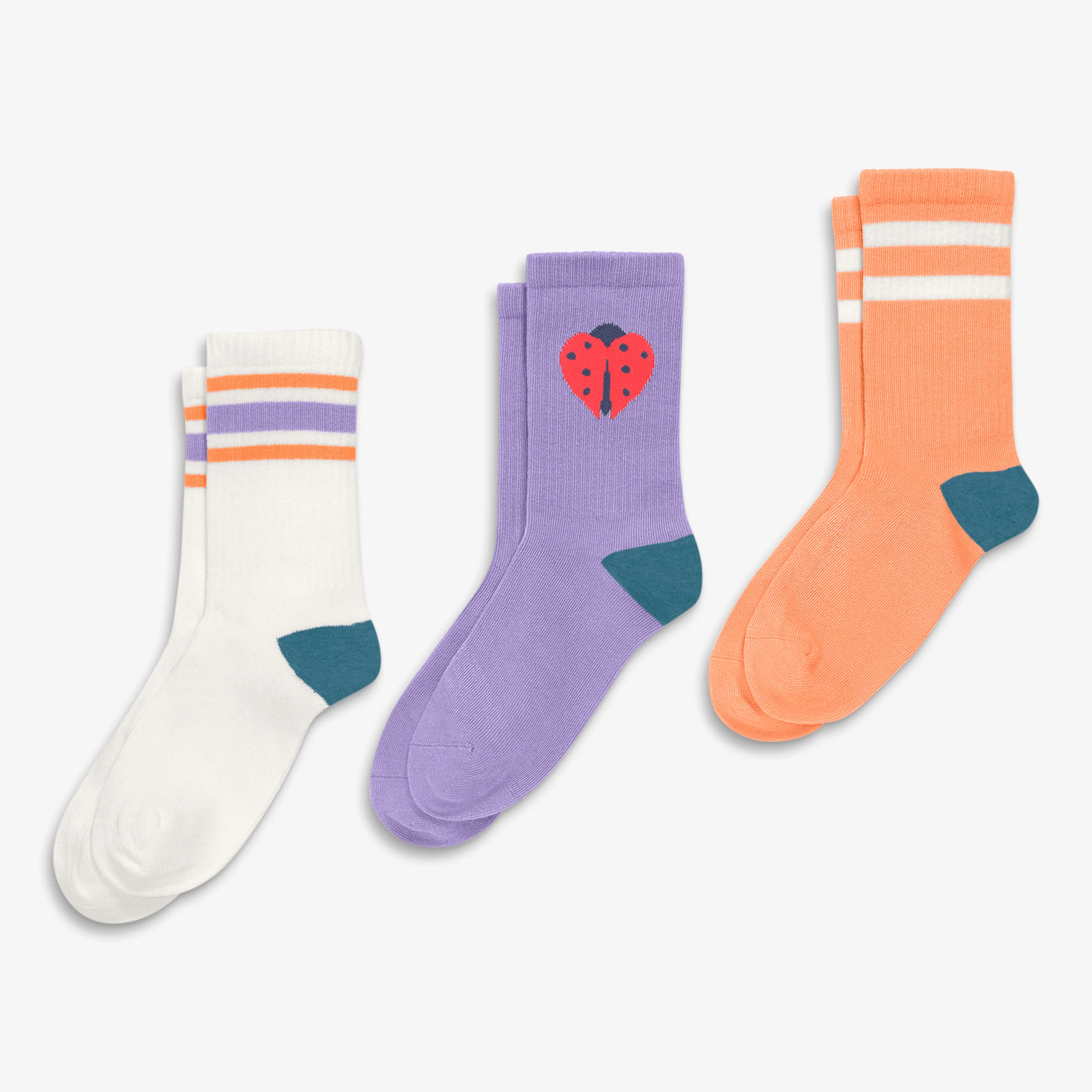Kids athletic sock in ladybug mix - Image 2