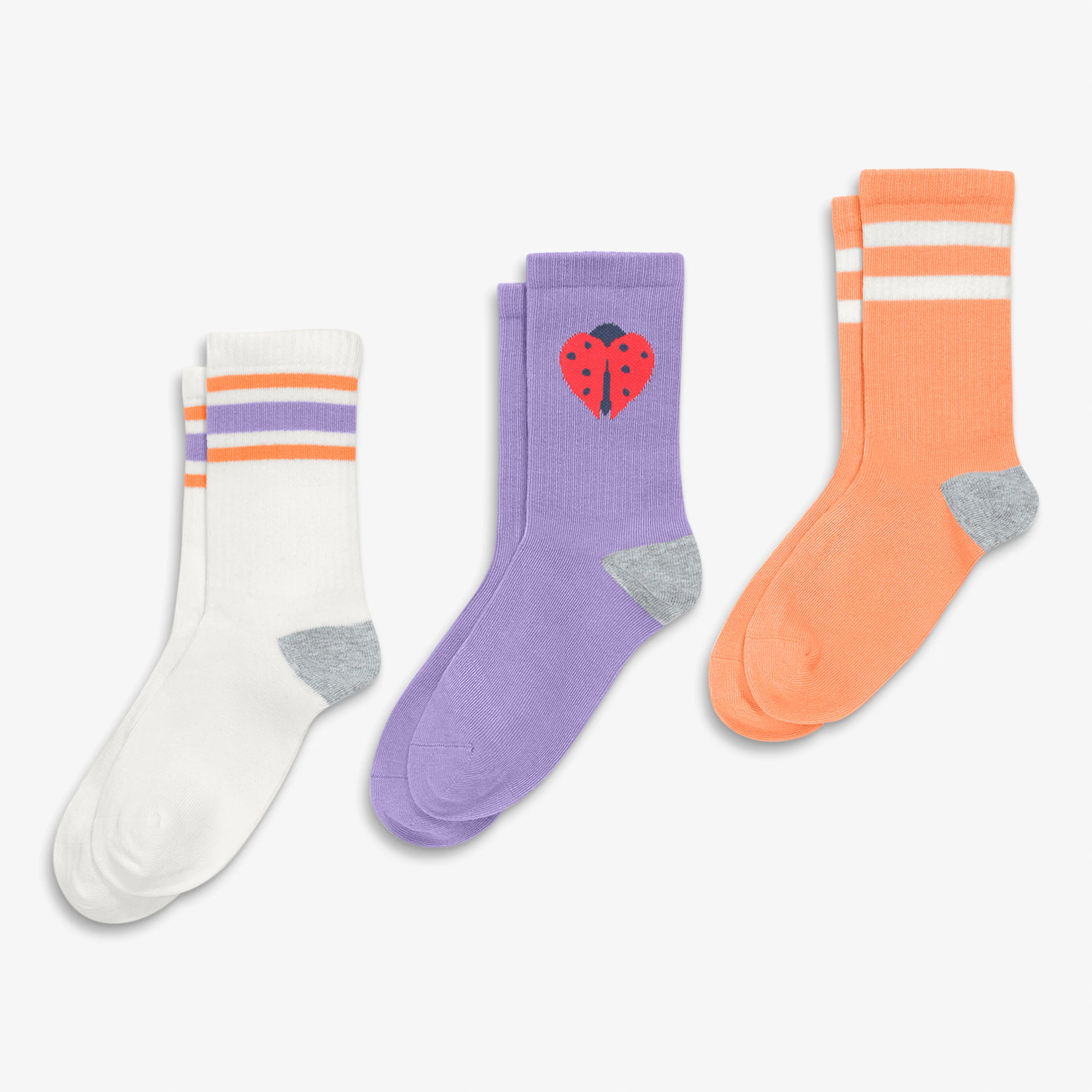 Kids athletic sock in ladybug mix - Image 3