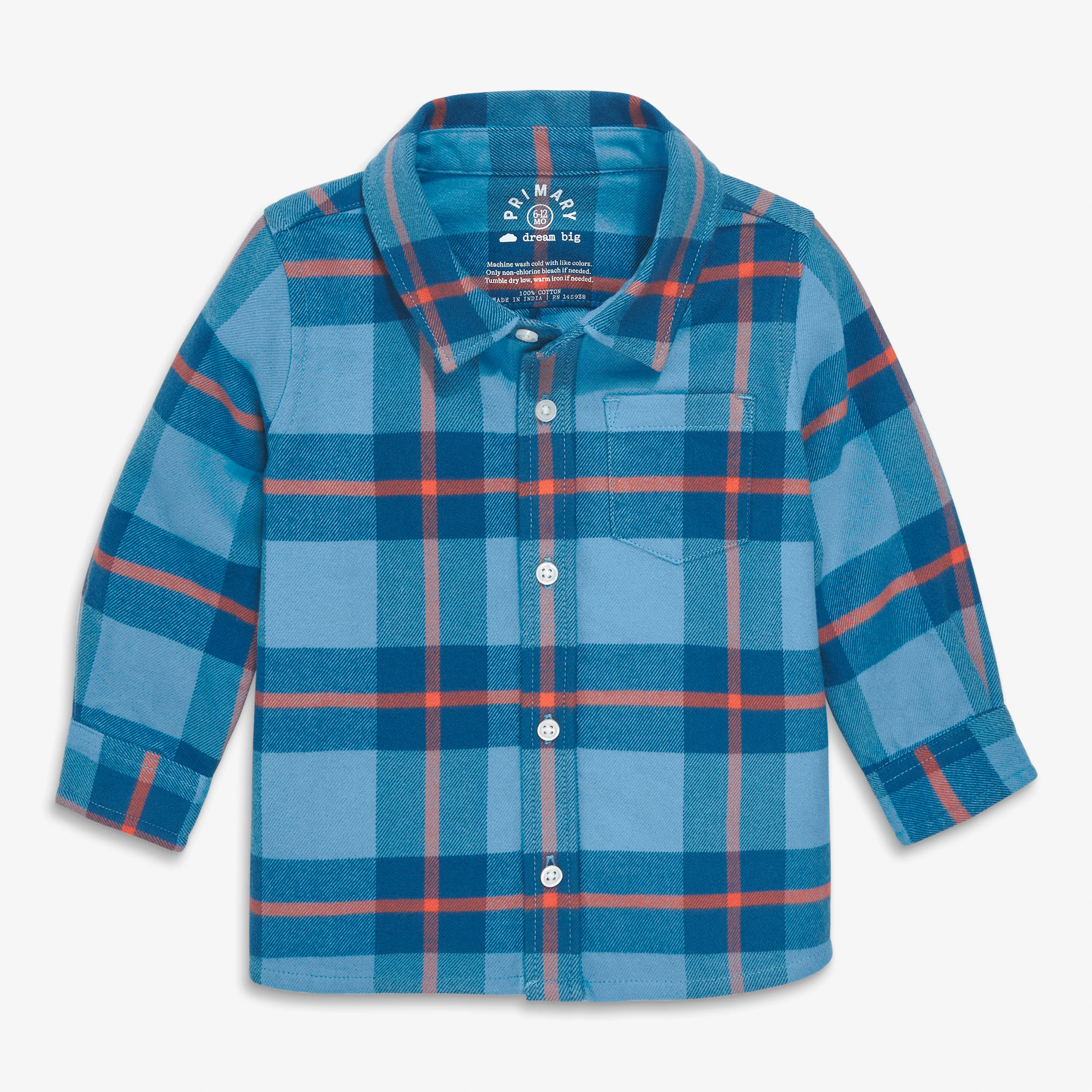 Clearance baby long sleeve flannel plaid button down - Image 2