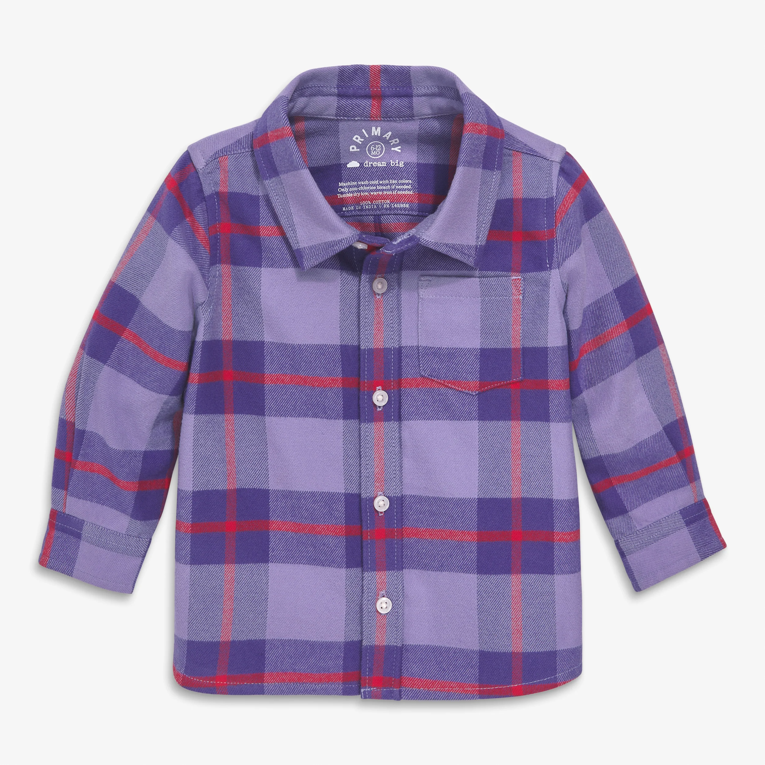 Clearance baby long sleeve flannel plaid button down - Image 3