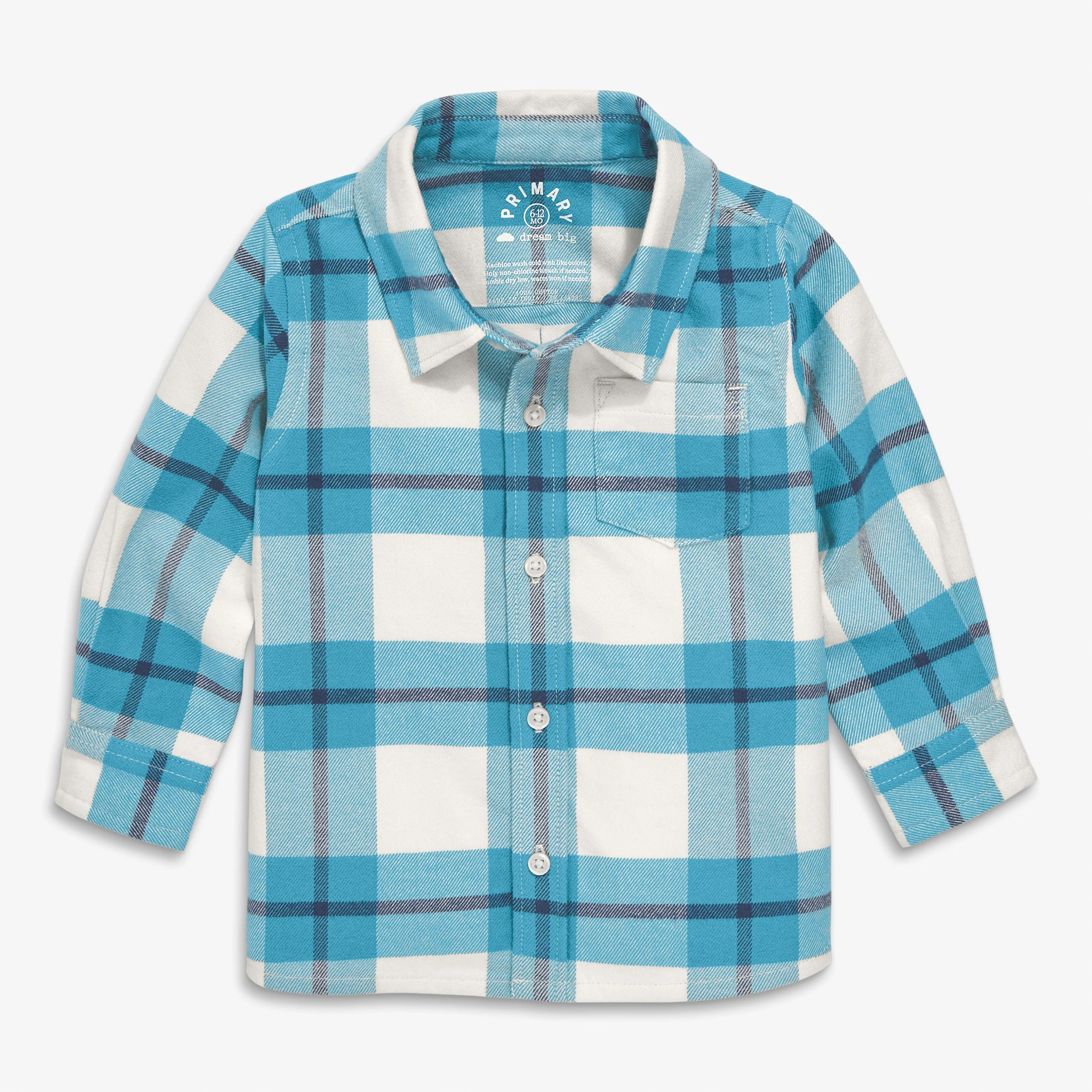 Clearance baby long sleeve flannel plaid button down - Image 4