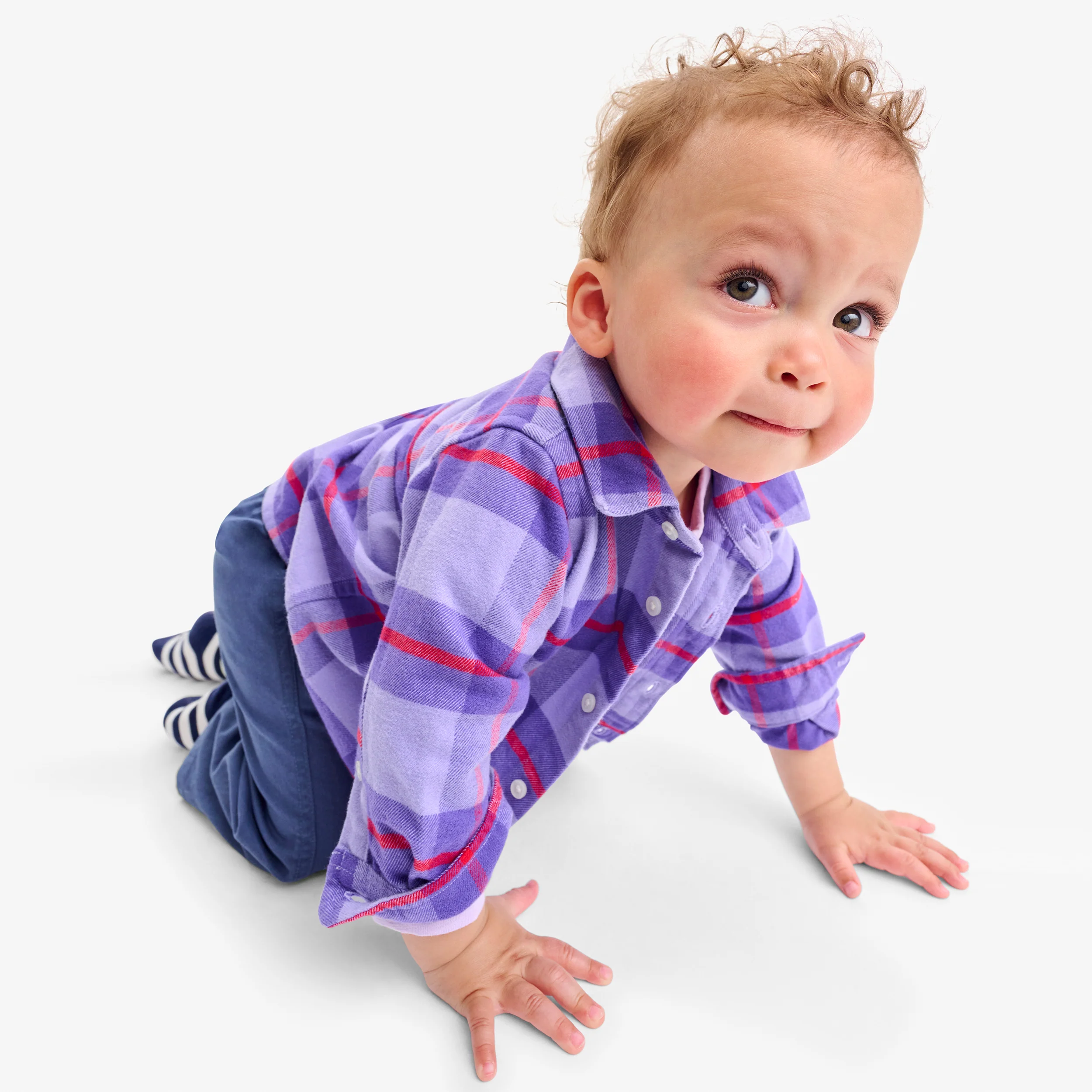 Clearance baby long sleeve flannel plaid button down - Image 5
