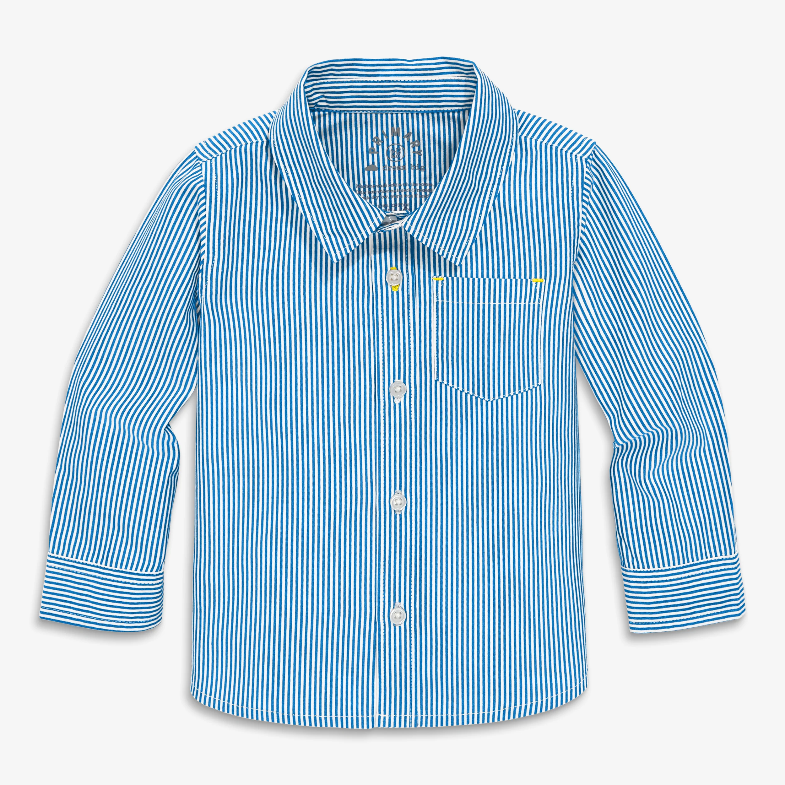 Clearance baby long sleeve button down in stripe