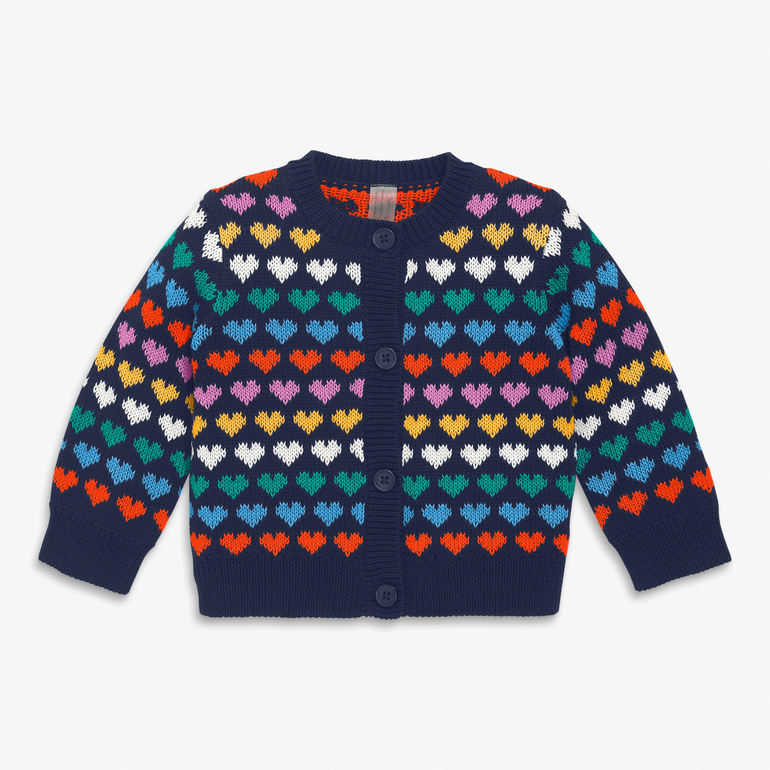Baby rainbow hearts cardigan - Image 2