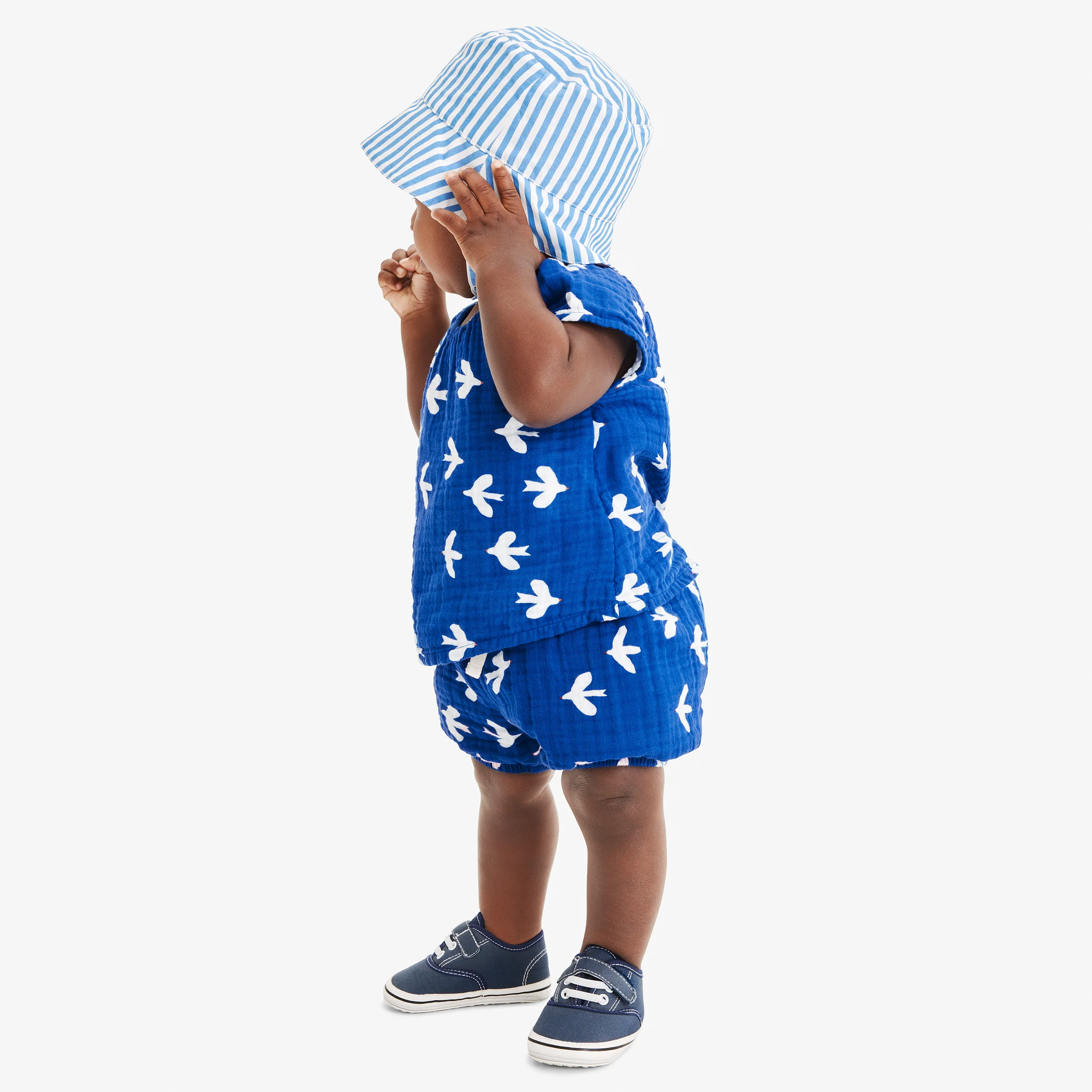 Clearance baby gauze 2-piece set in bluejays - Image 3