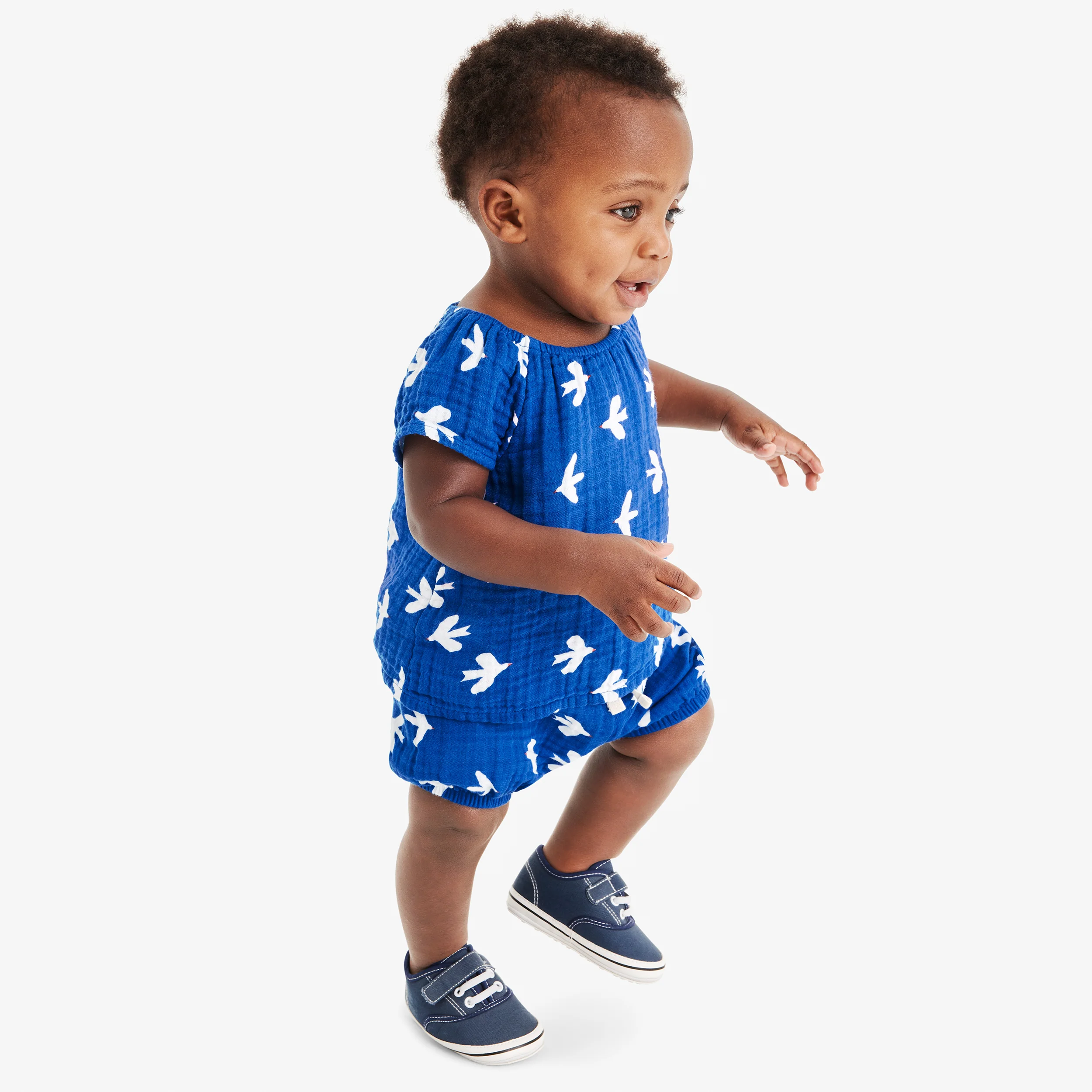 Clearance baby gauze 2-piece set in bluejays - Image 4