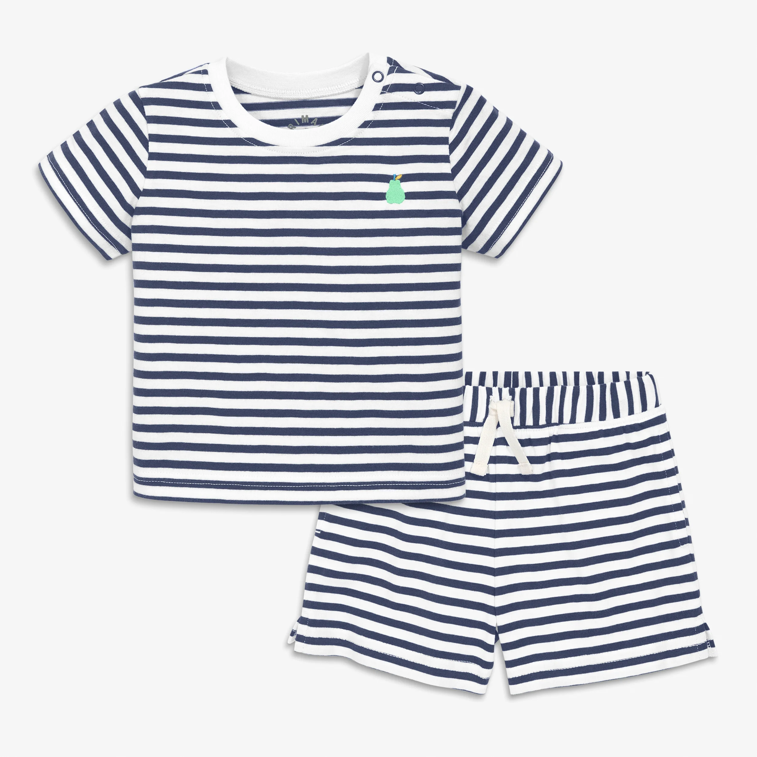 Baby stripe embroidered set - Image 4