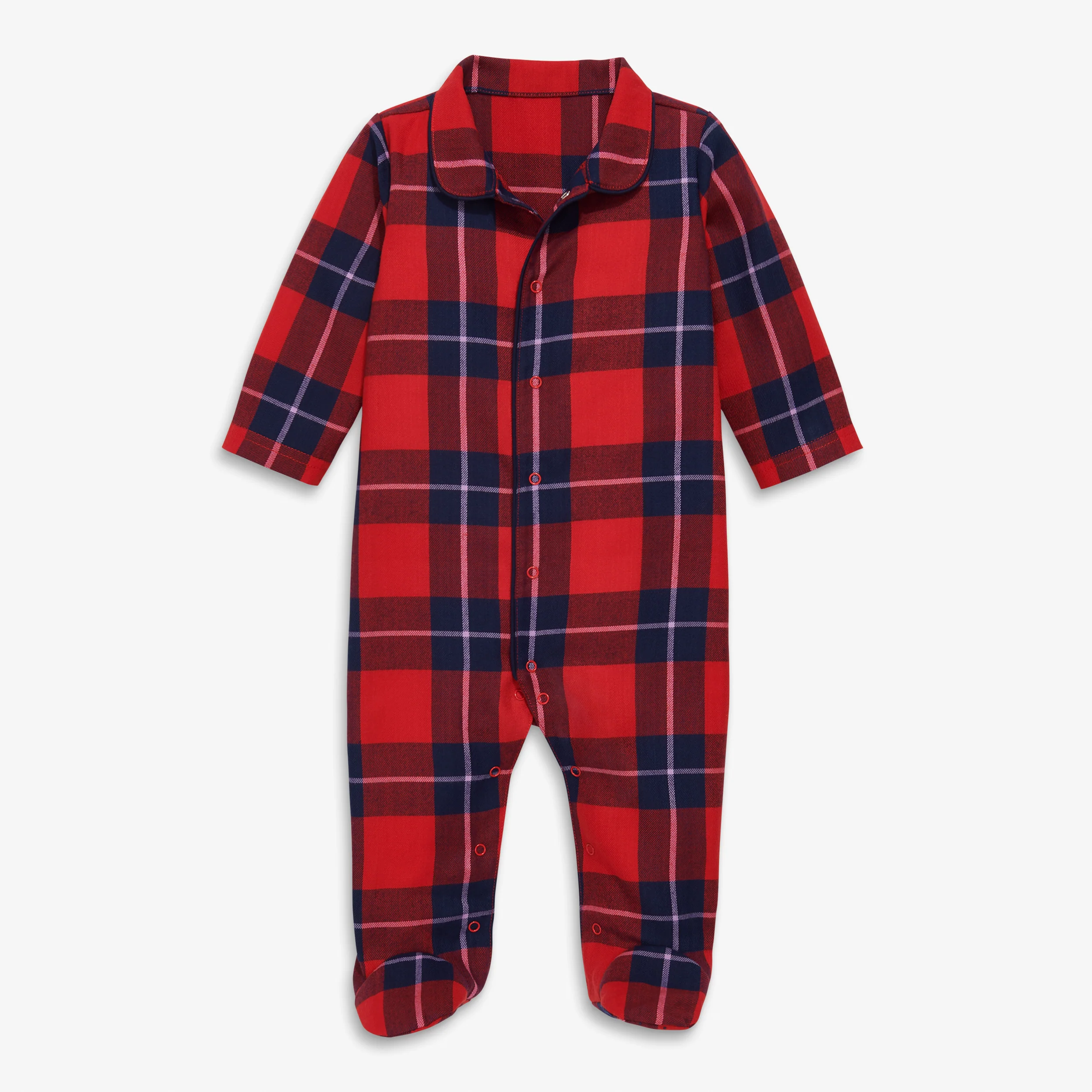Clearance baby plaid snap footie - Image 3