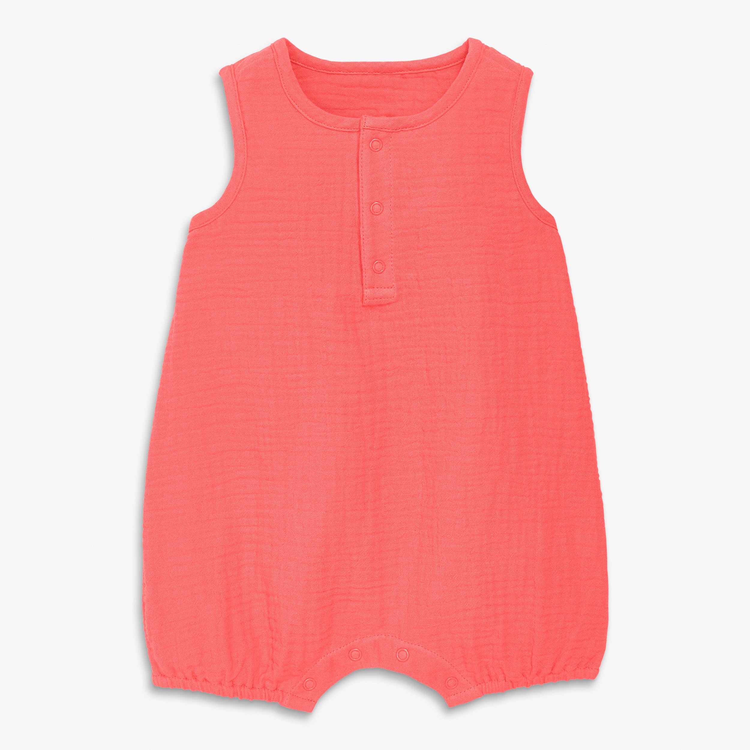Baby gauze henley bubble shortie - Image 2