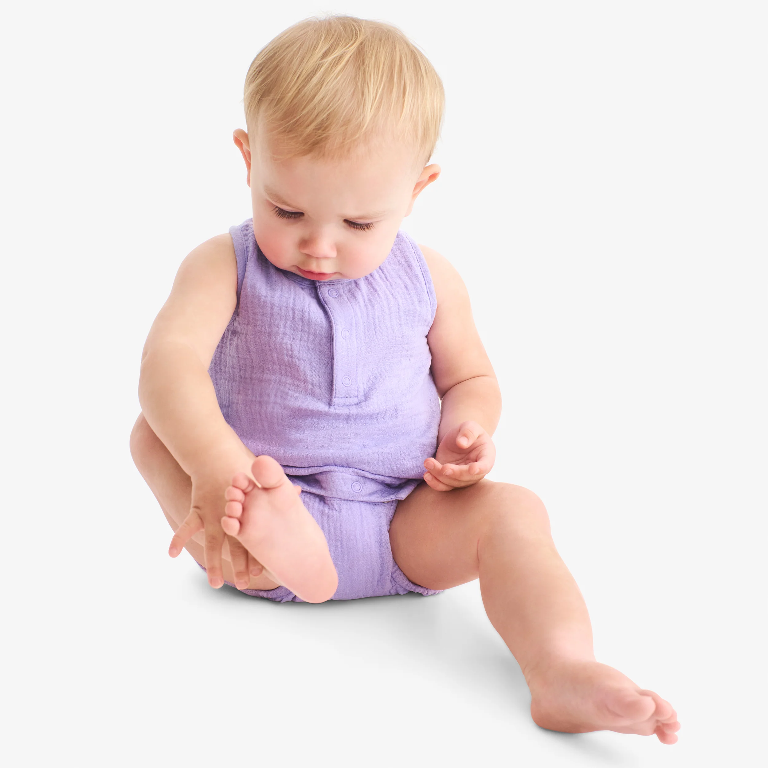 Baby gauze henley bubble shortie - Image 5