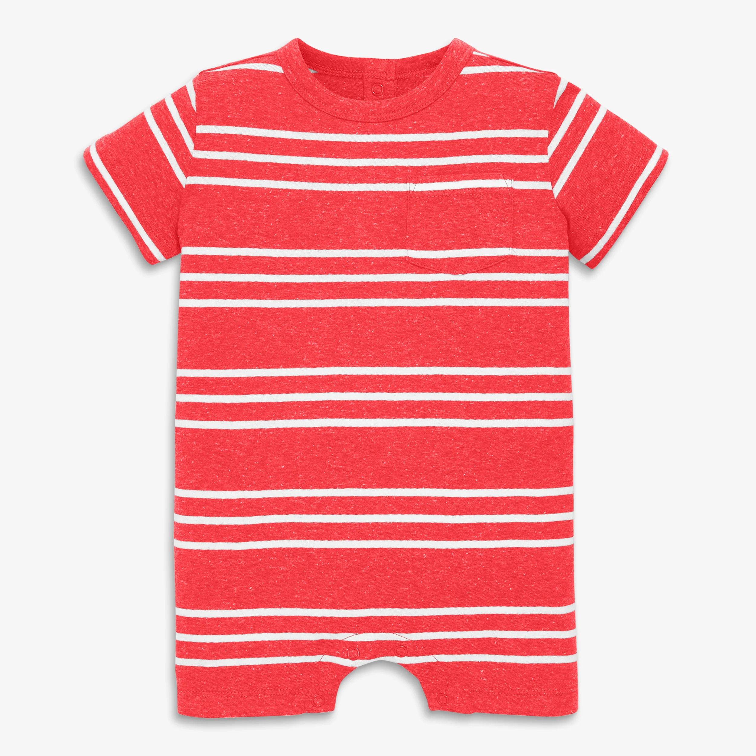 Baby heathered pocket shortie in stripe - Image 4