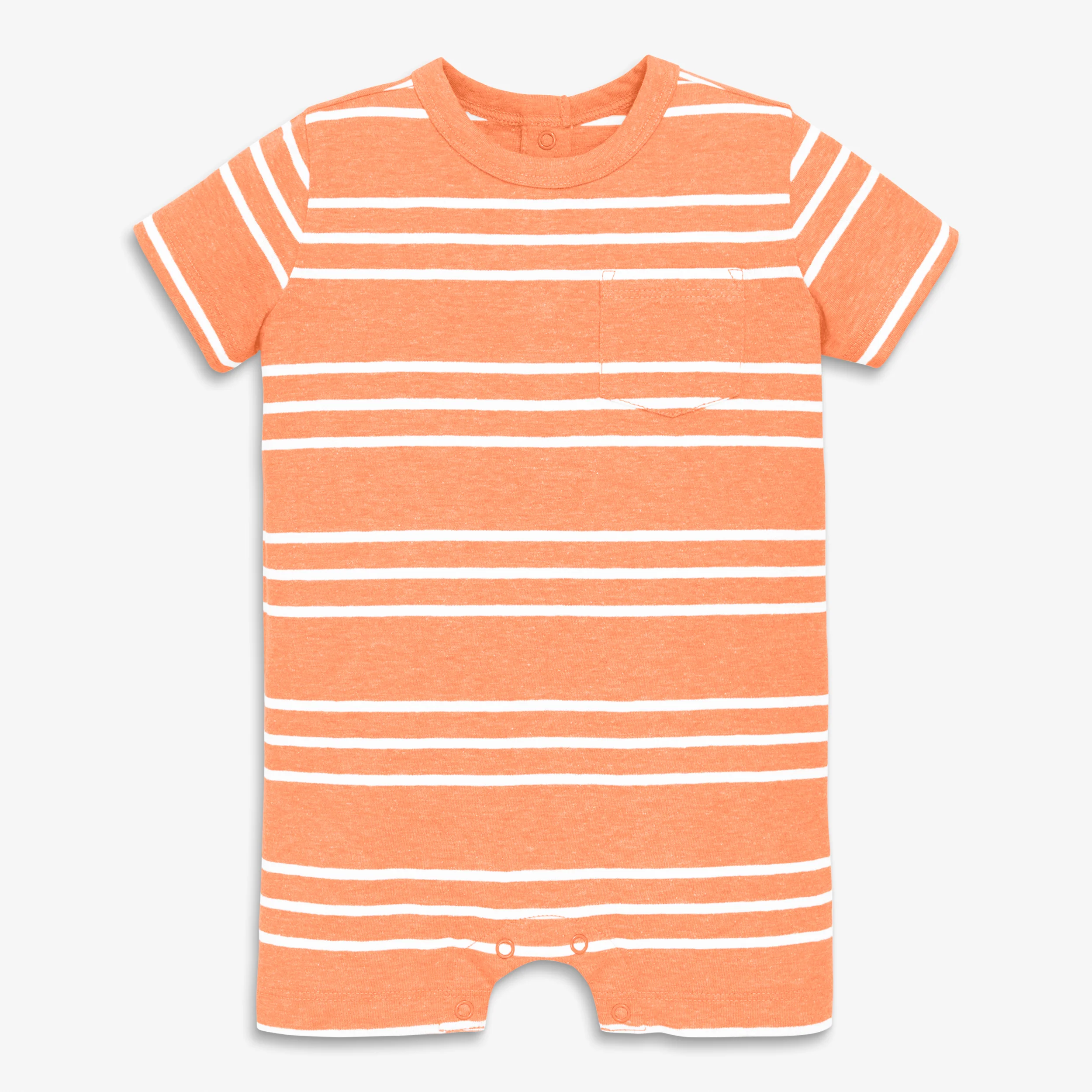 Baby heathered pocket shortie in stripe - Image 5