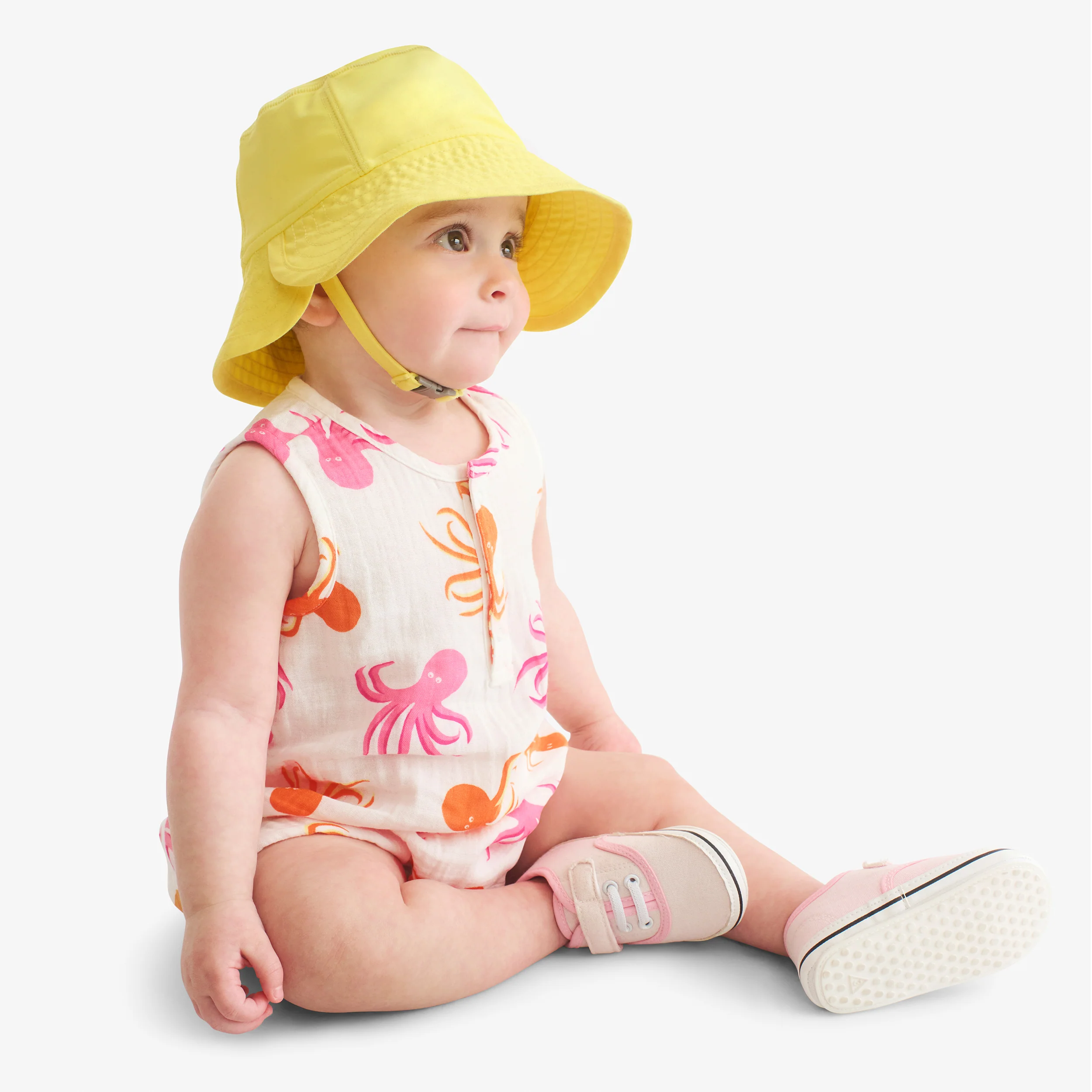 Baby cotton gauze bubble shortie in octopus pals - Image 4