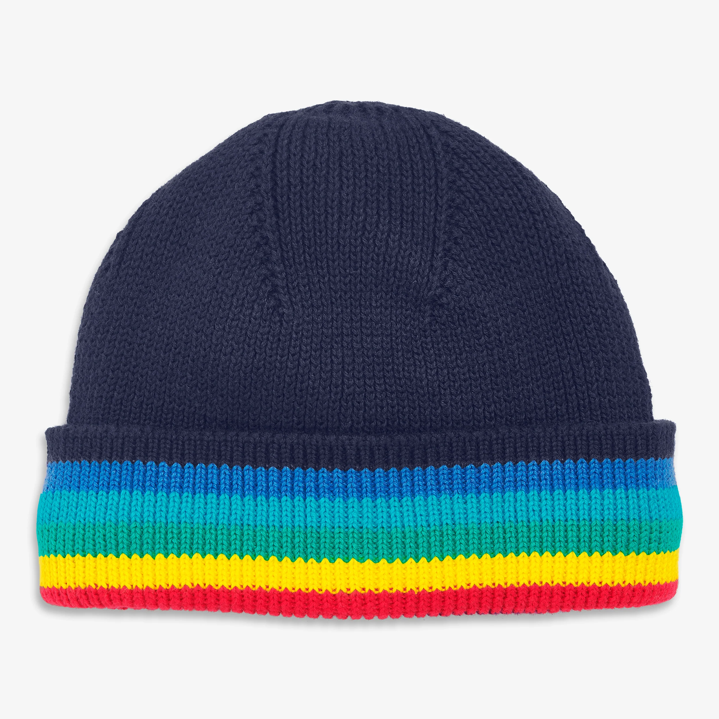 Clearance baby knit hat in rainbow stripe - Image 3