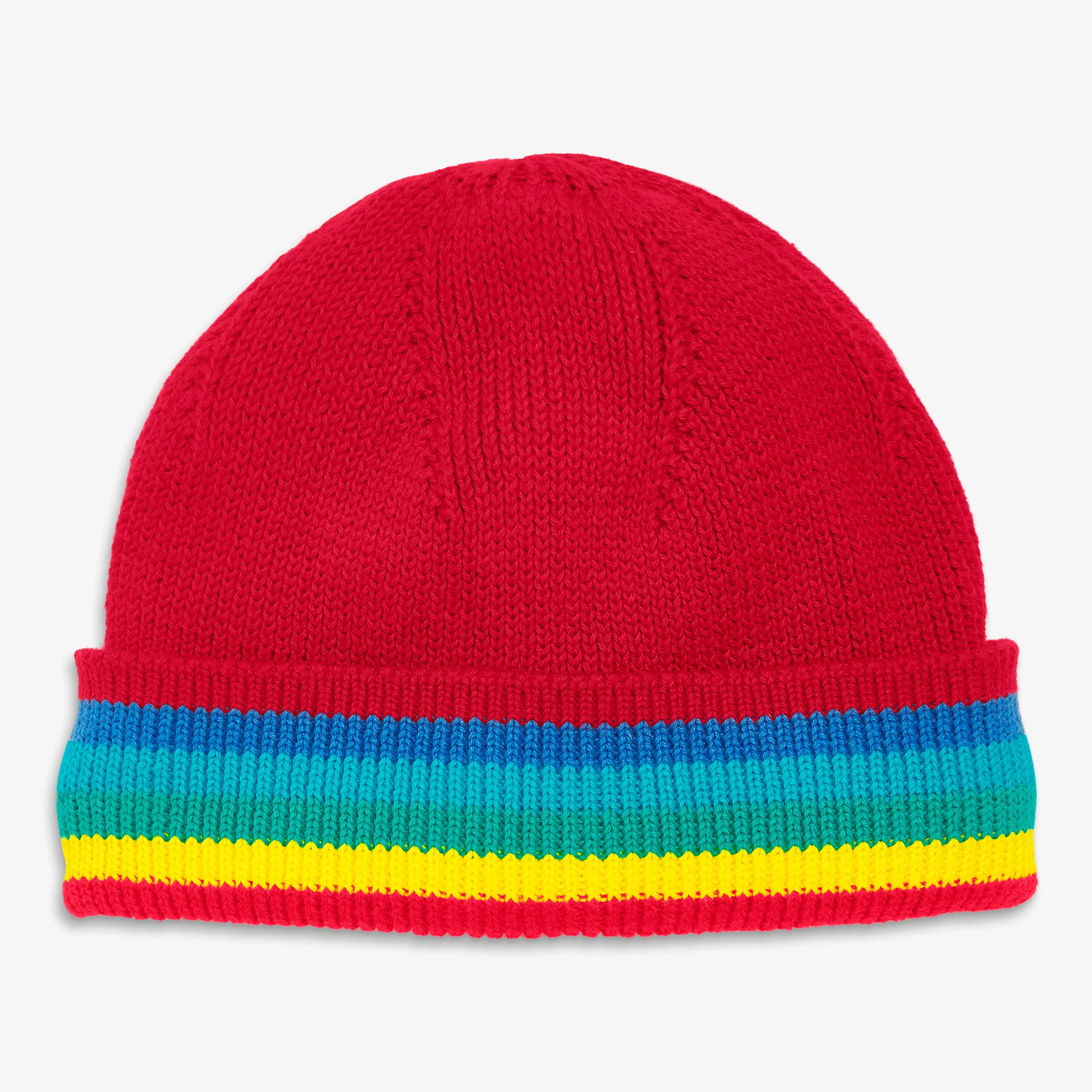 Clearance baby knit hat in rainbow stripe - Image 4