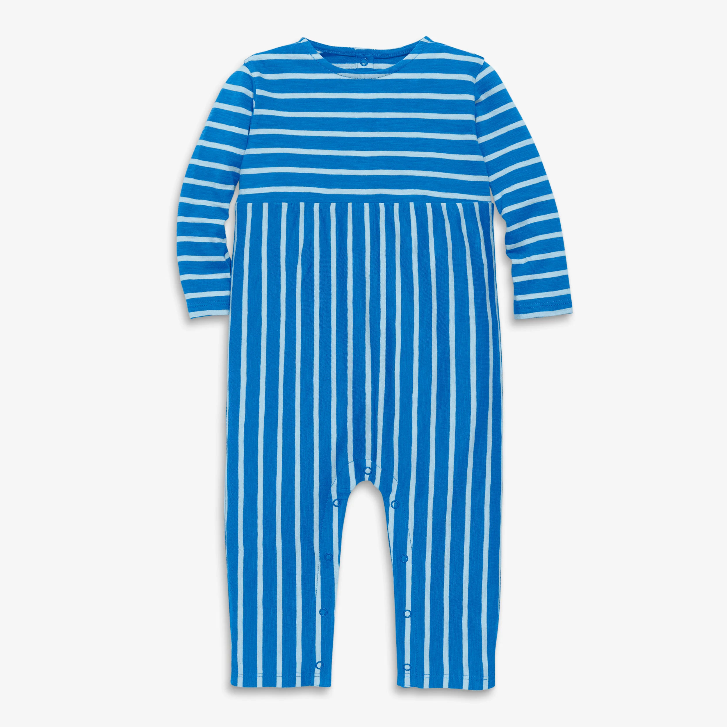 Clearance baby long sleeve explorer romper in stripe - Image 3