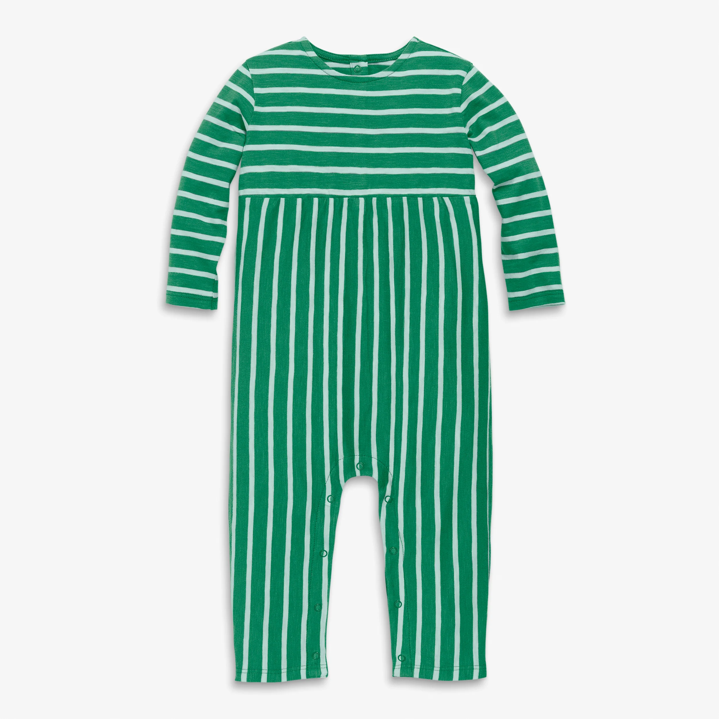 Clearance baby long sleeve explorer romper in stripe - Image 5