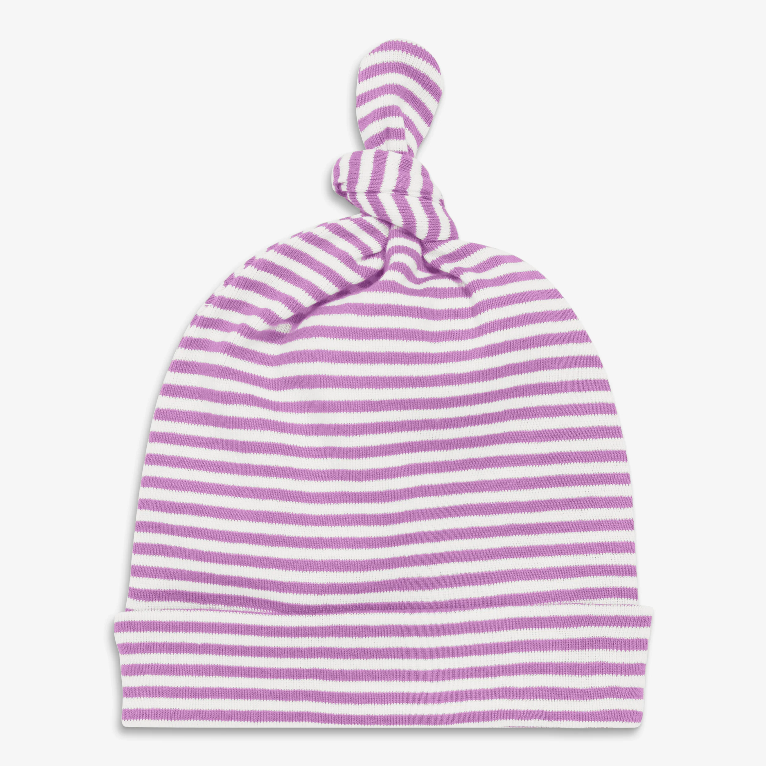 Clearance baby organic hat in mini stripe - Image 4