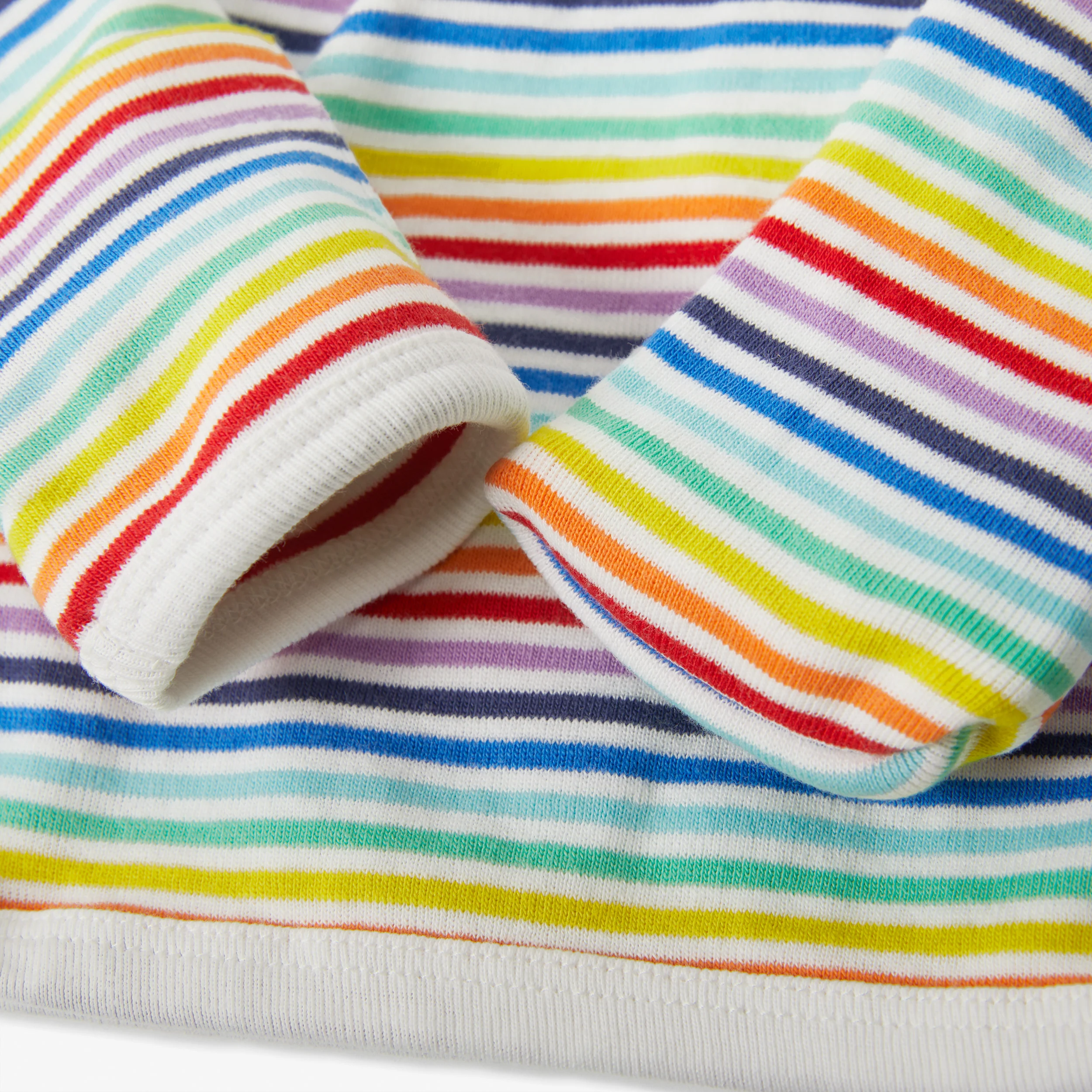 Clearance baby three-piece gift set in mini rainbow stripe - Image 3