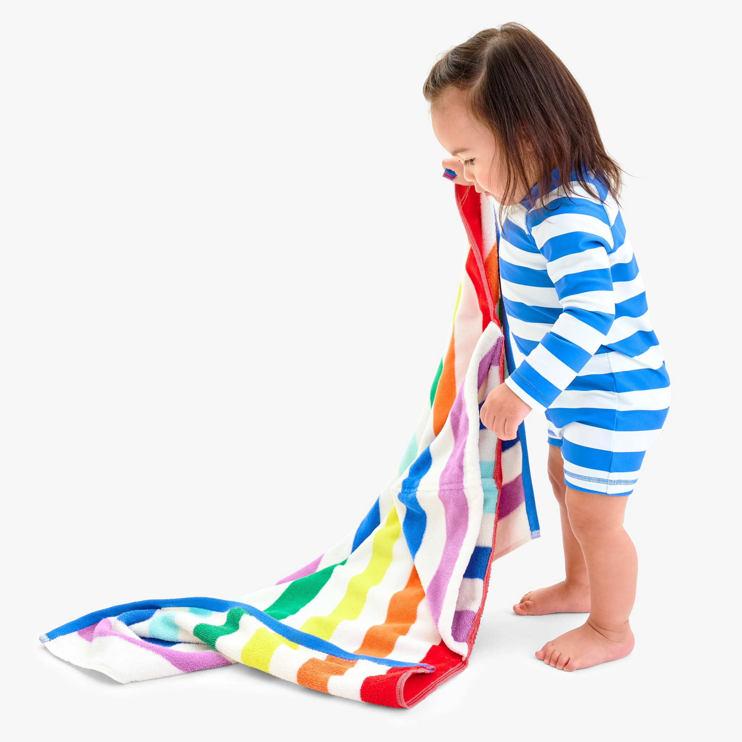Baby one-piece rash guard in stripe - Image 8