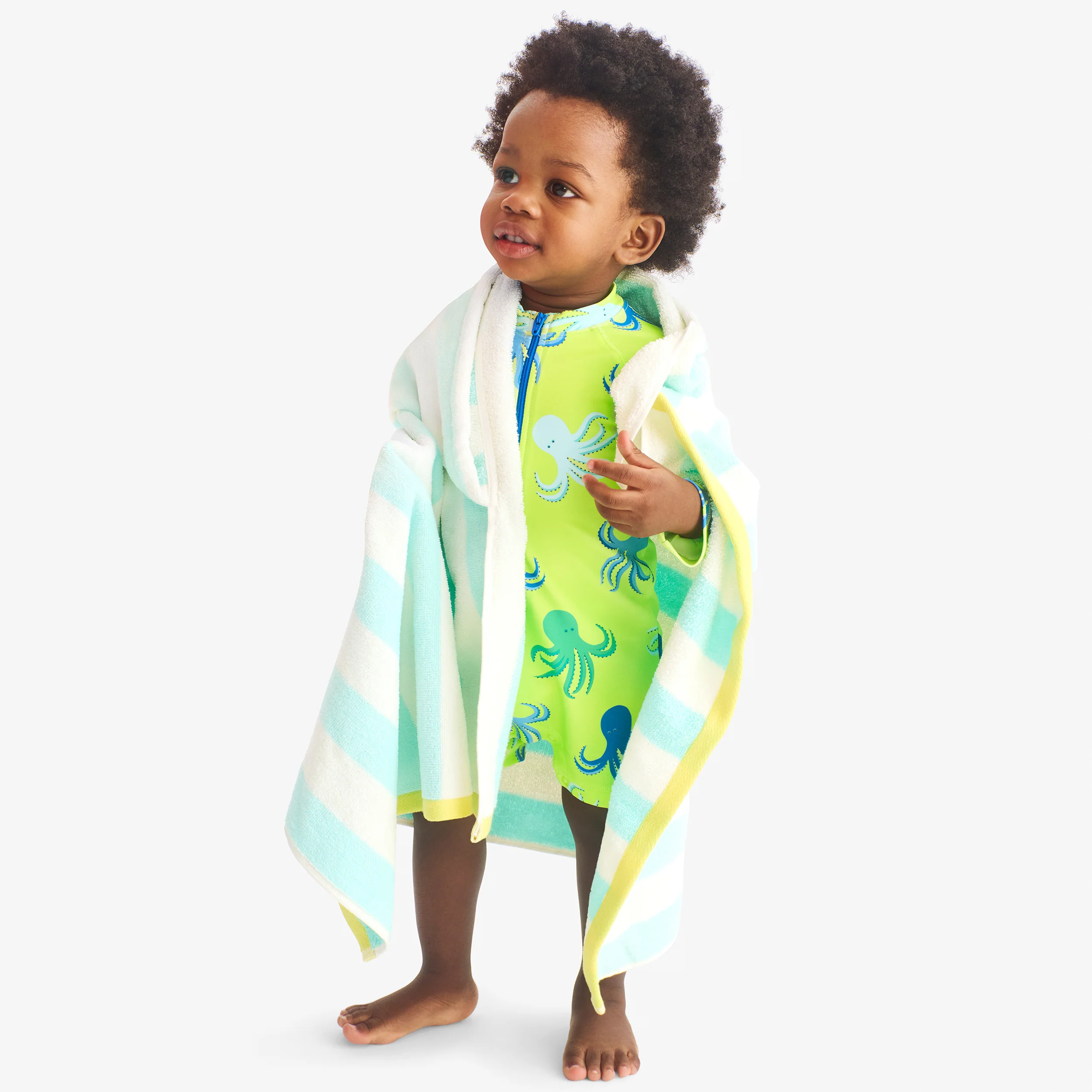 Baby one-piece rash guard in octopus pals - Image 3