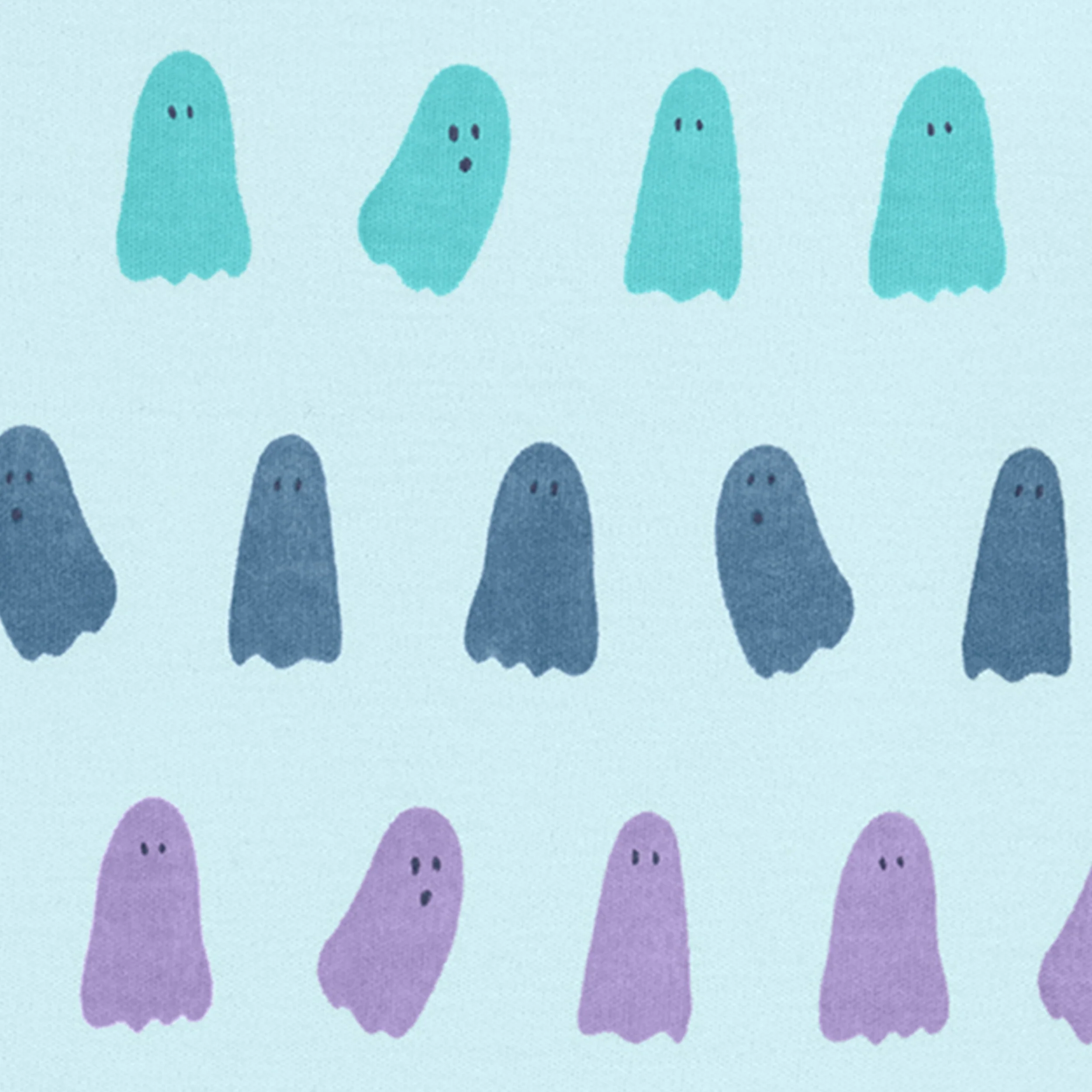 Baby organic zip footie in rainbow ghosts - Image 5