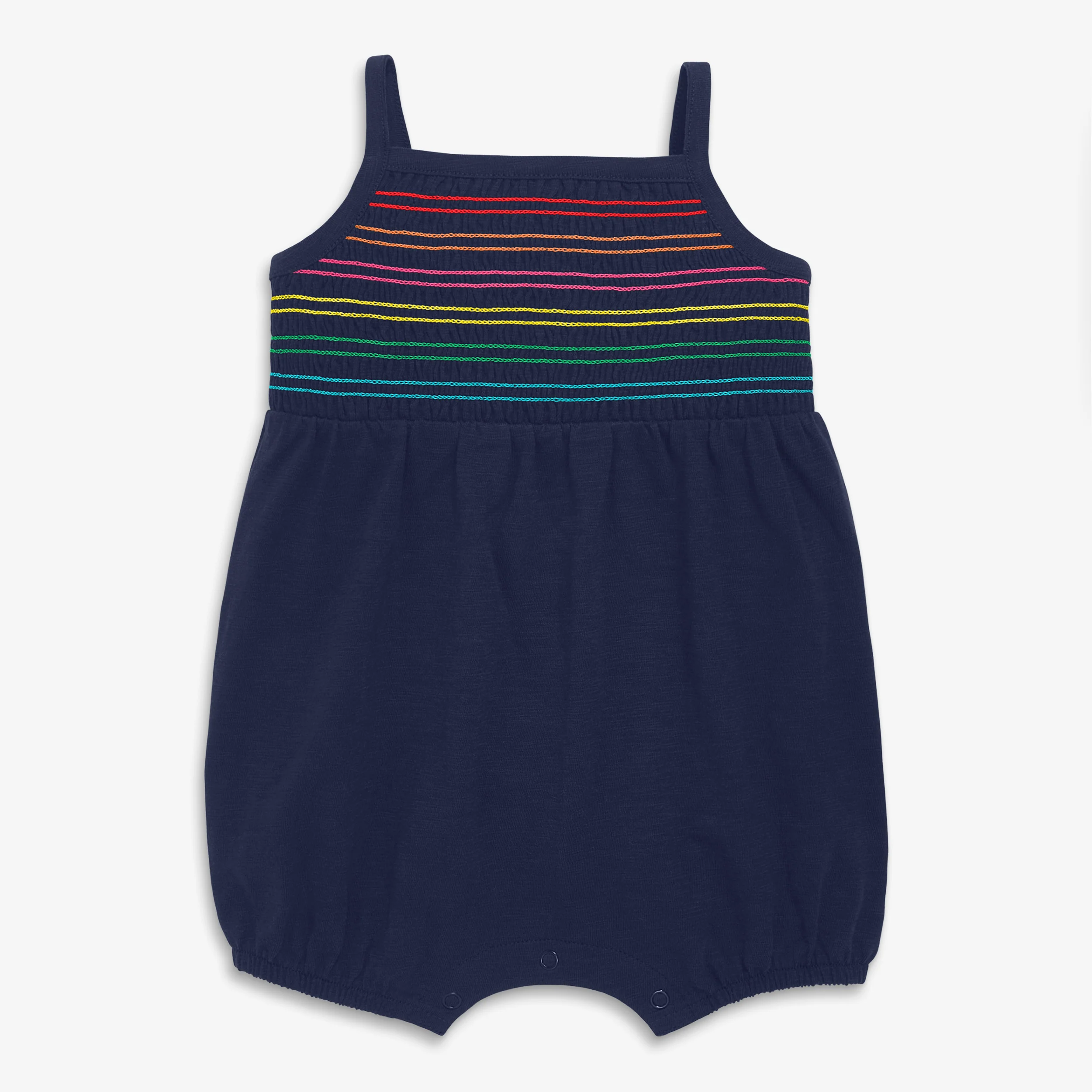 Clearance baby smocked tank shortie in rainbow