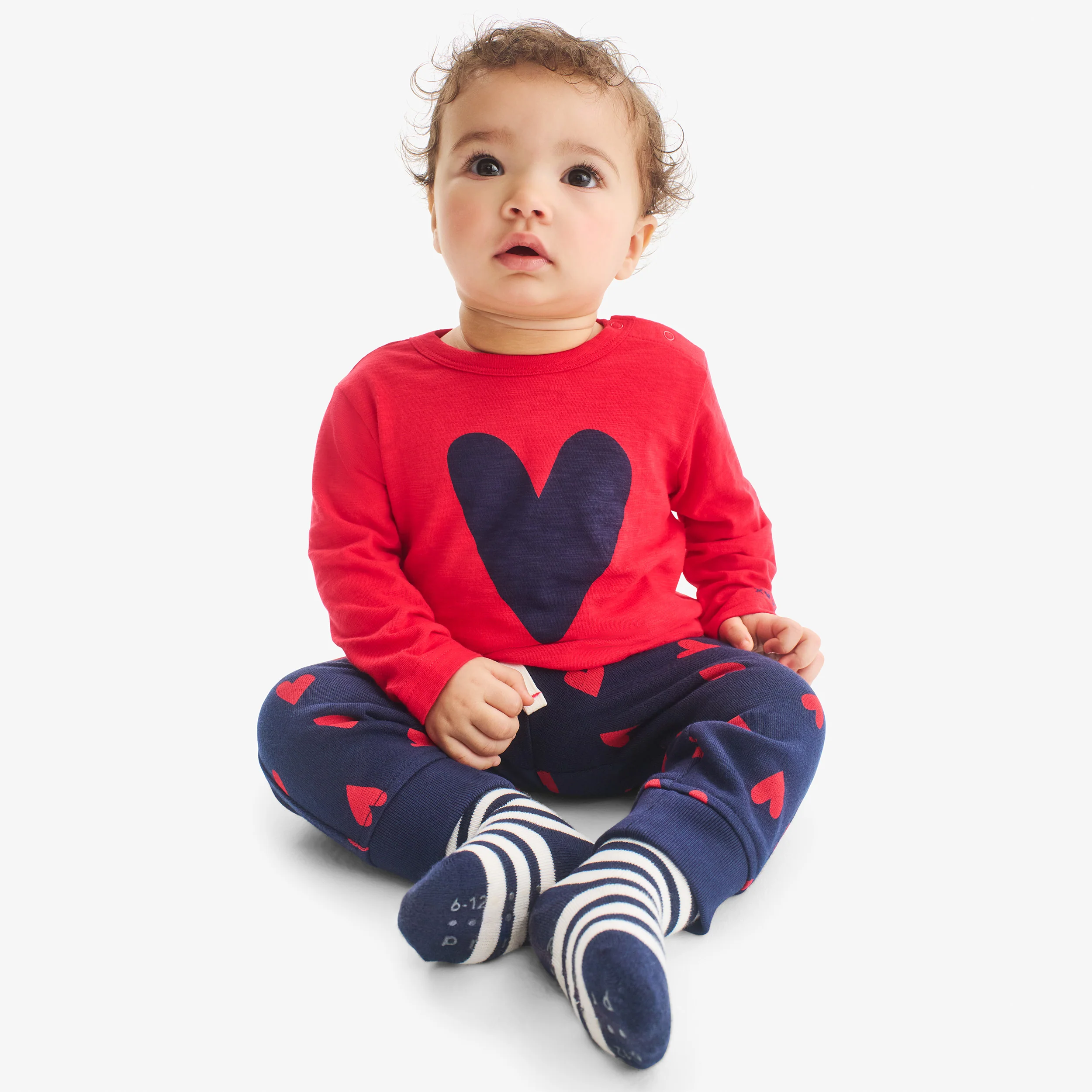 Baby sweatpant in confetti hearts
