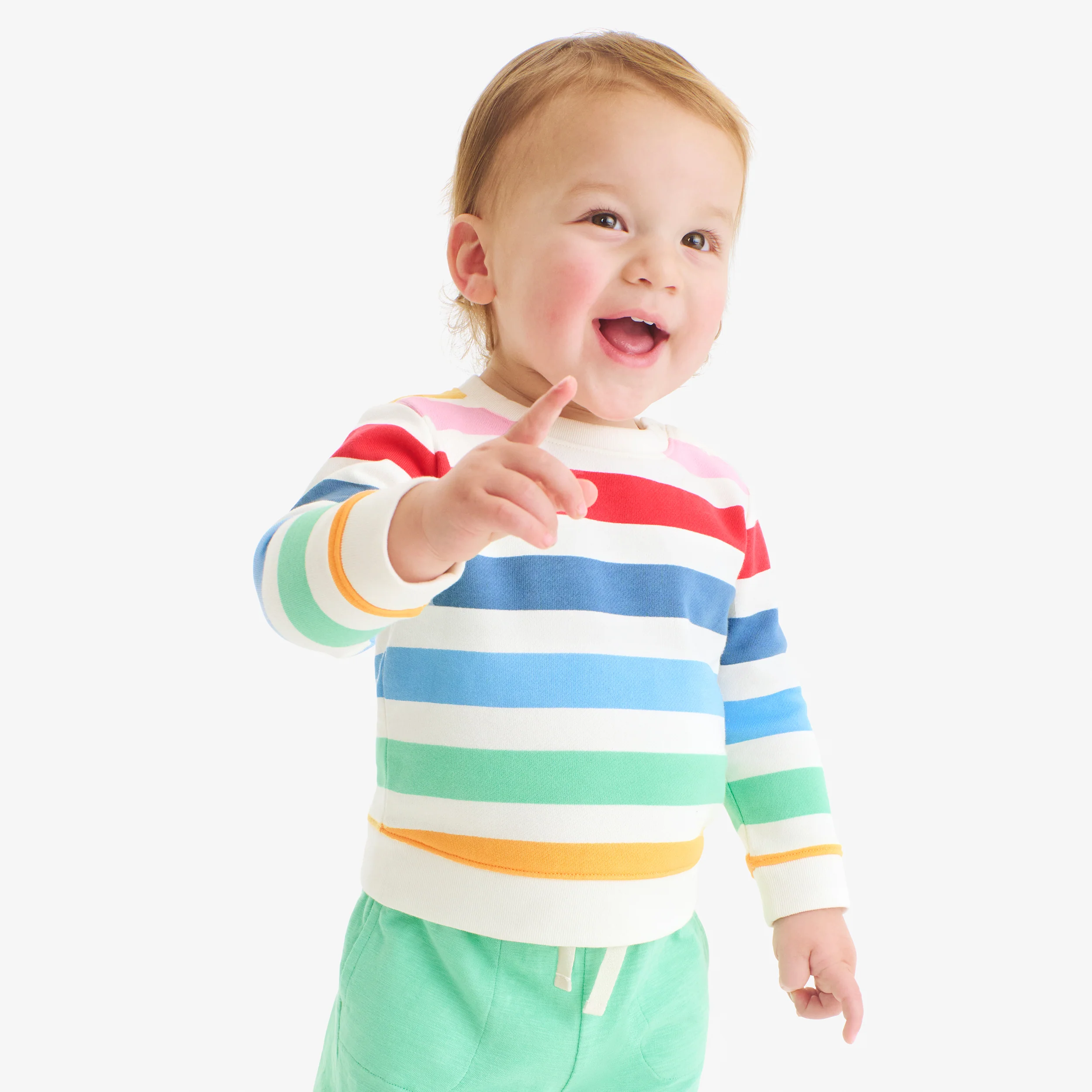 Baby sweatshirt in candy stripe