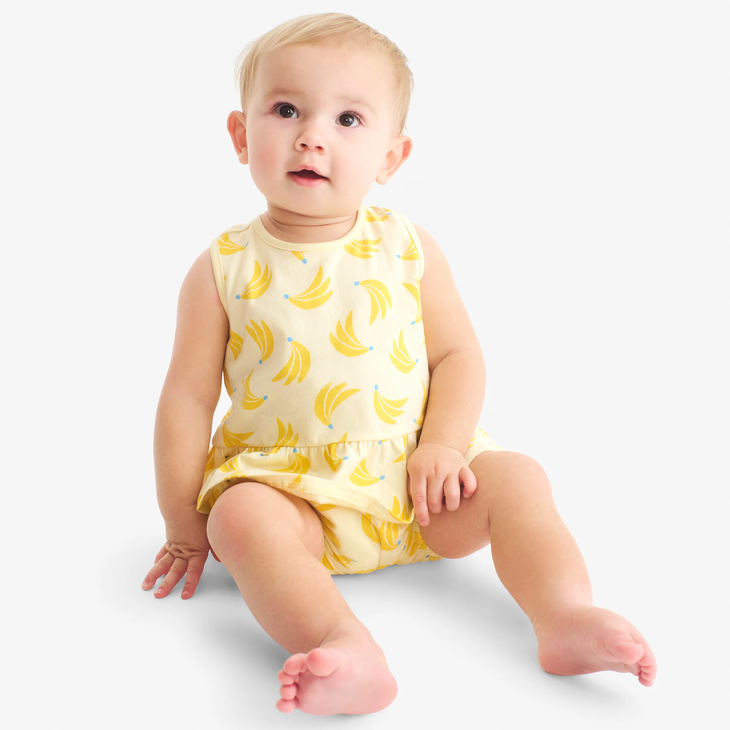 Baby tank and shorts set in bananas - Image 4