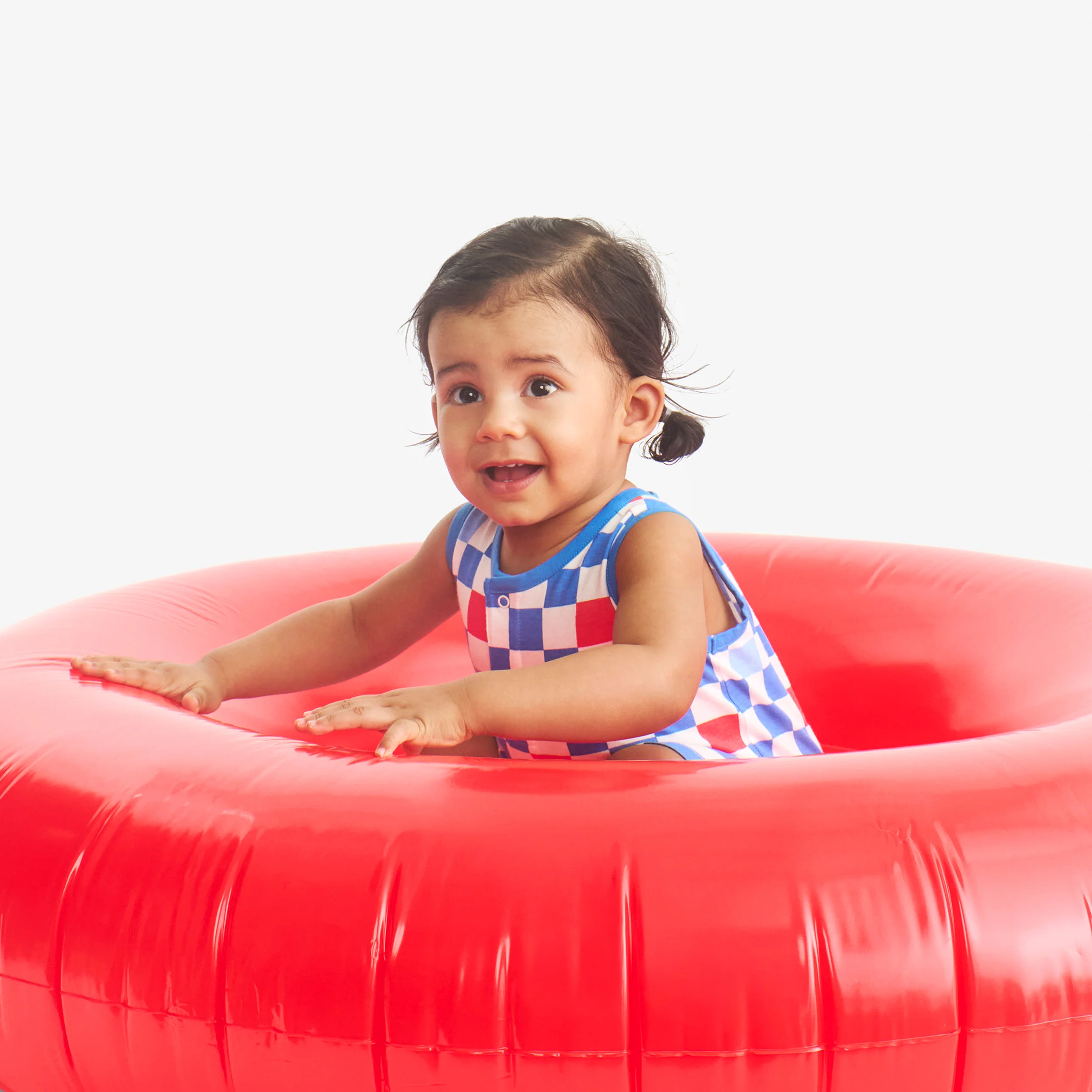Baby tank shortie in checkerboard - Image 4