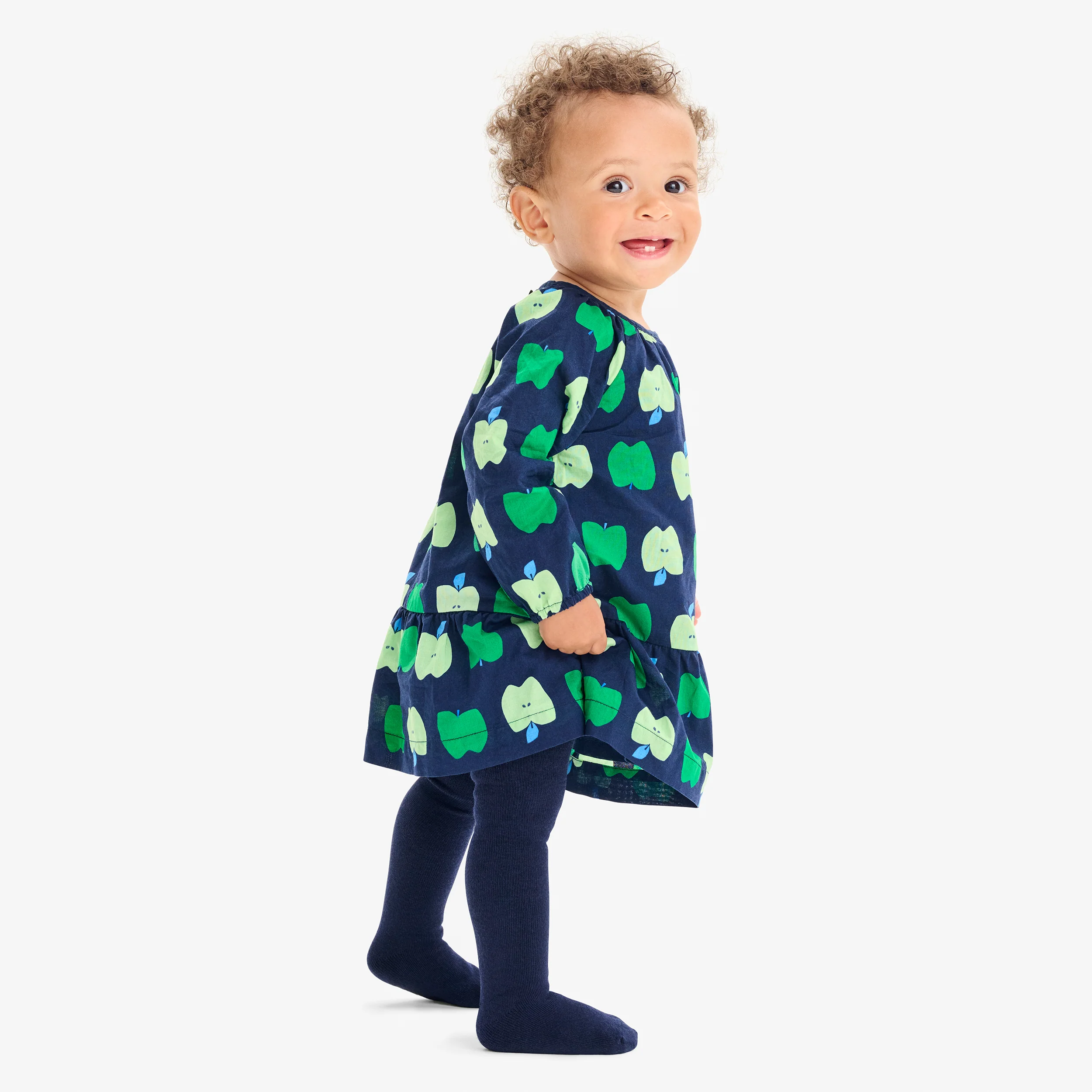 Clearance baby popover dress in apple orchard - Image 3