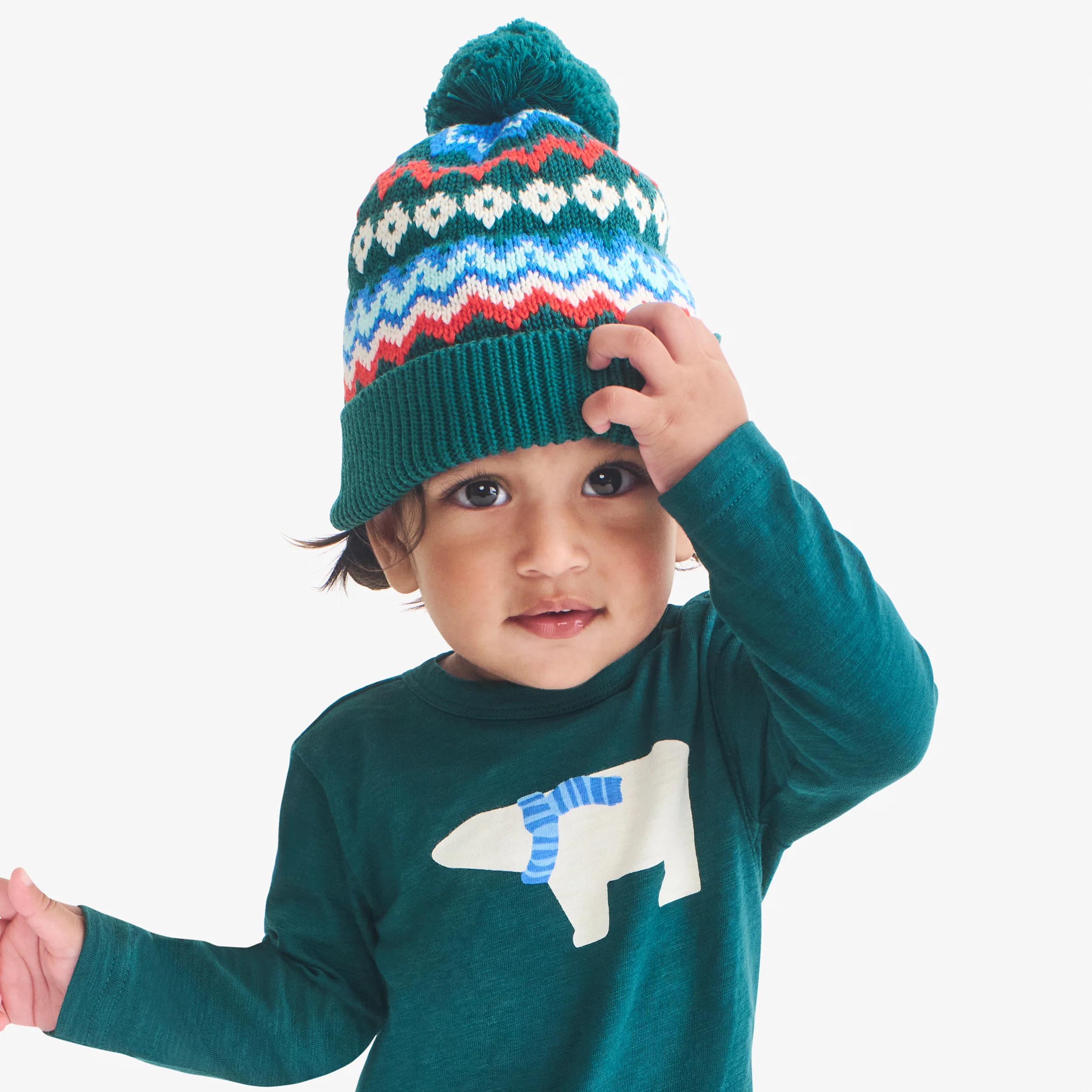 Baby fair isle beanie