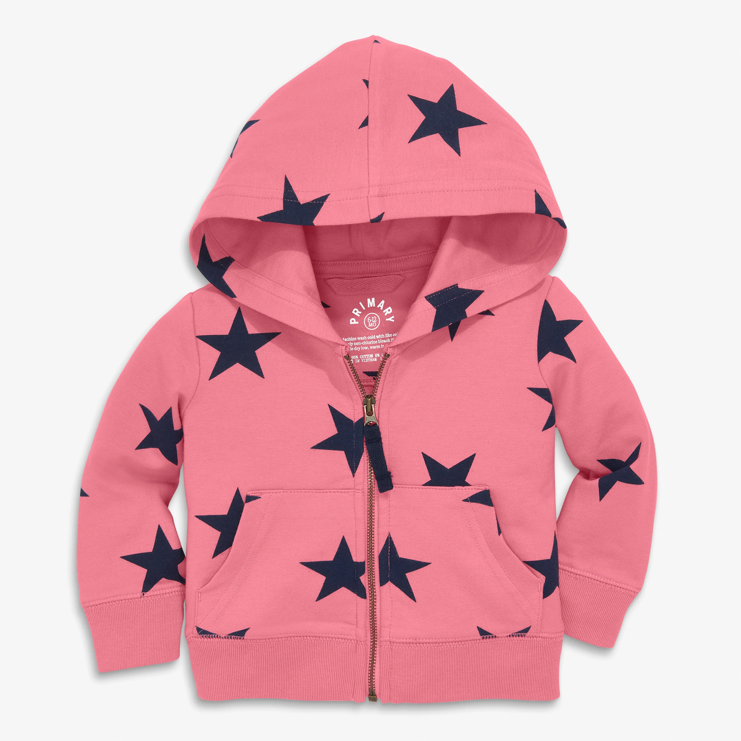 Clearance baby zip hoodie in bold stars - Image 3