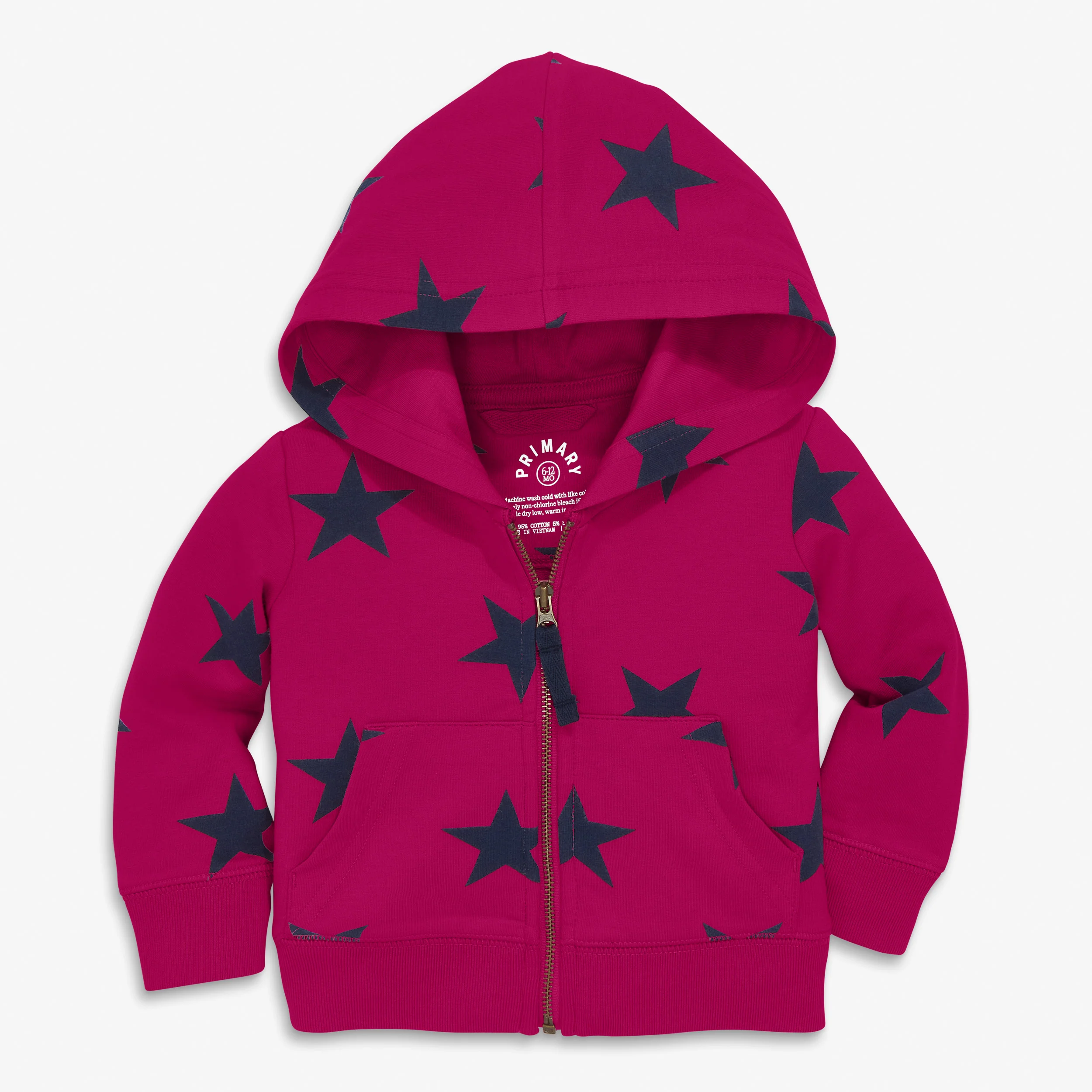 Clearance baby zip hoodie in bold stars - Image 5