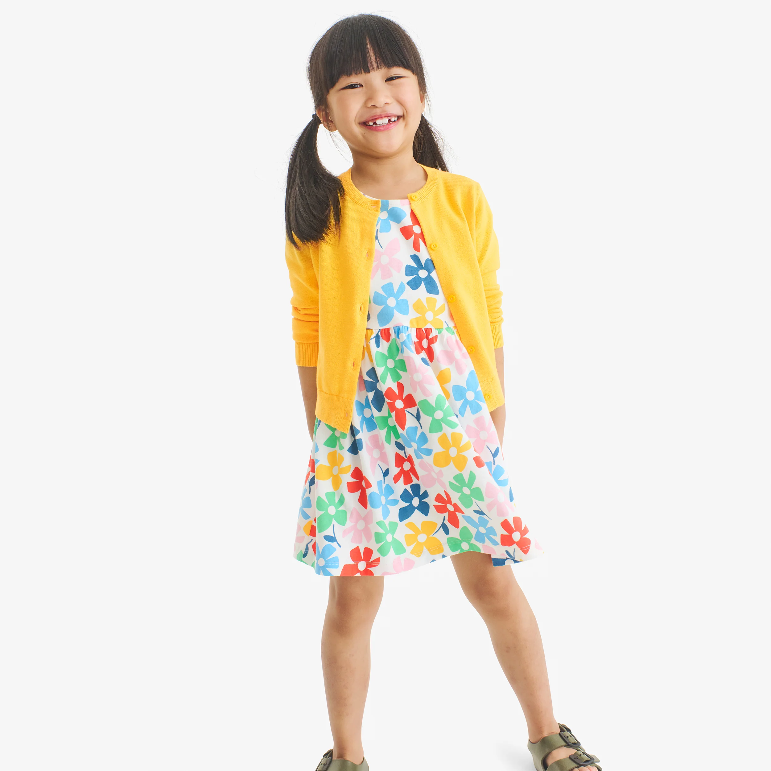 Kids backyard dress in rainbow blooms - Image 3